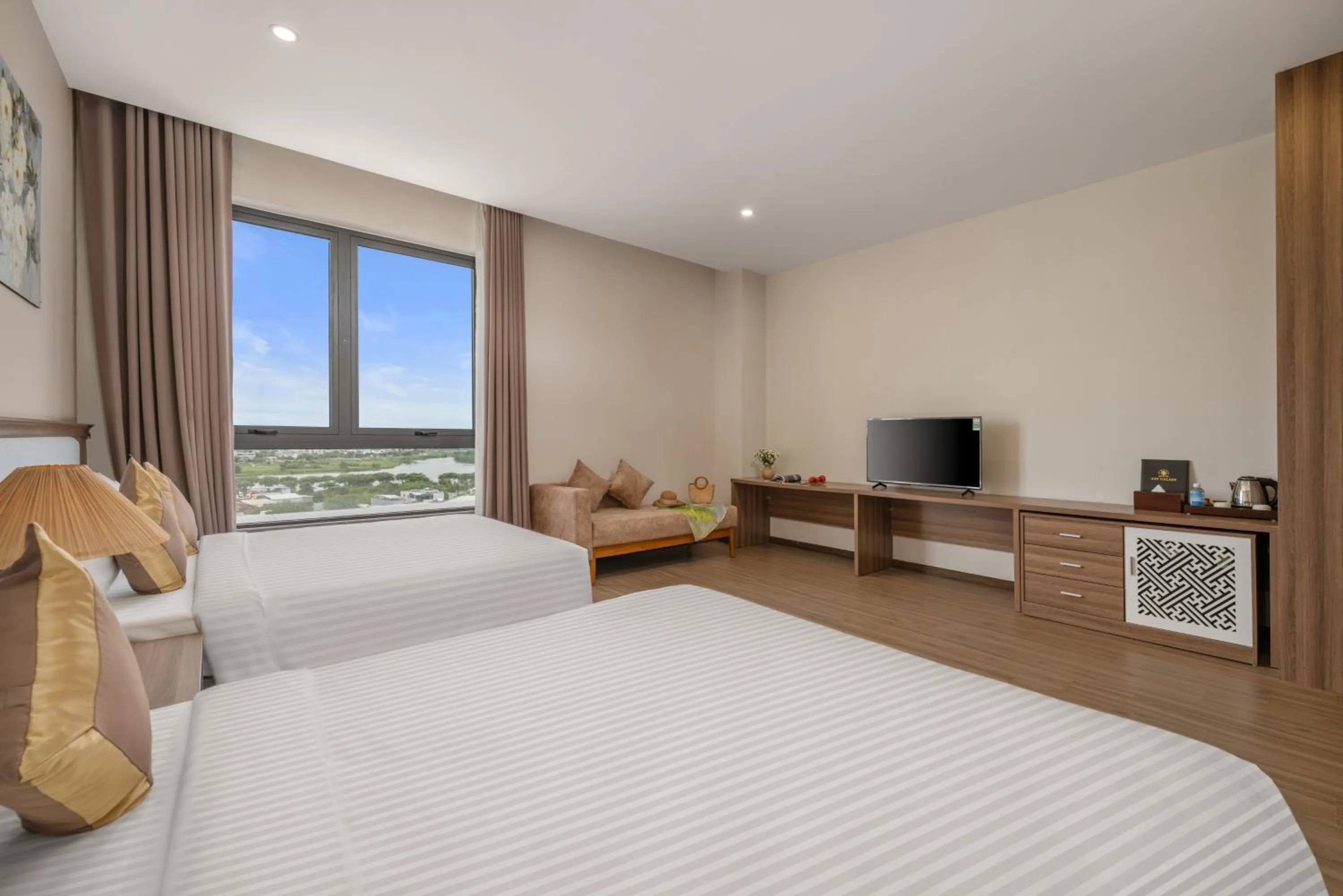 Bed in ATP Galaxy Hotel & Apartment Danang