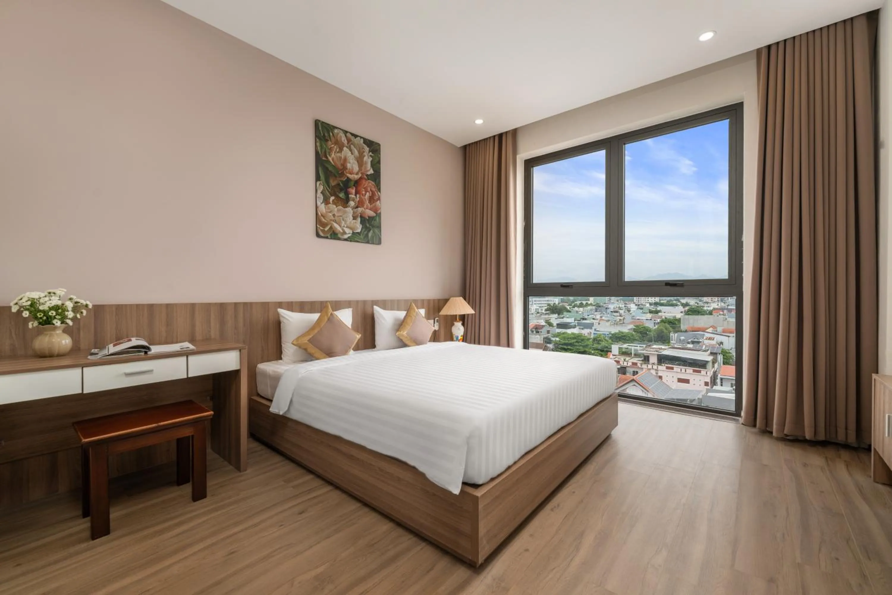 Bed in ATP Galaxy Hotel & Apartment Danang
