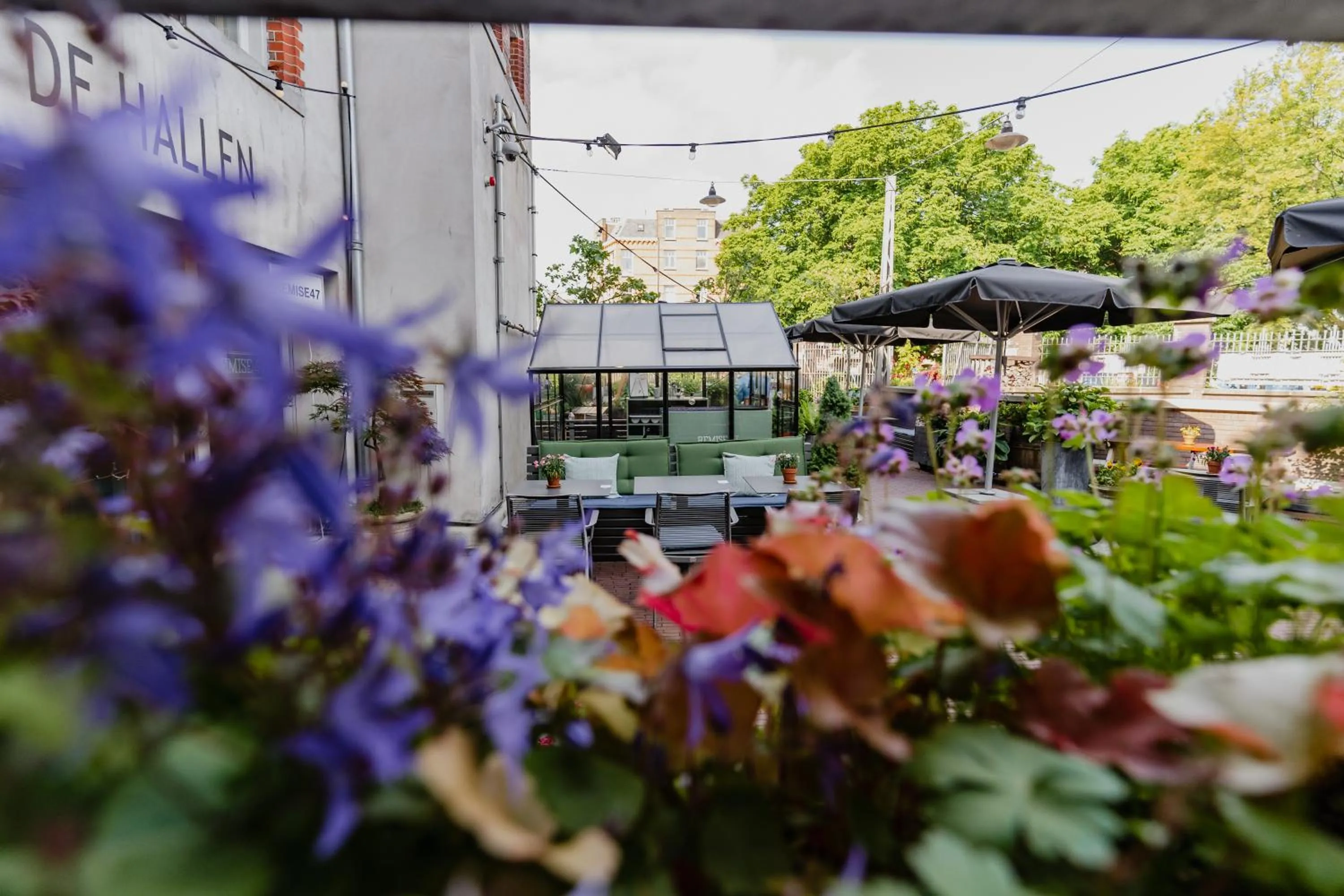 Patio in Hotel De Hallen