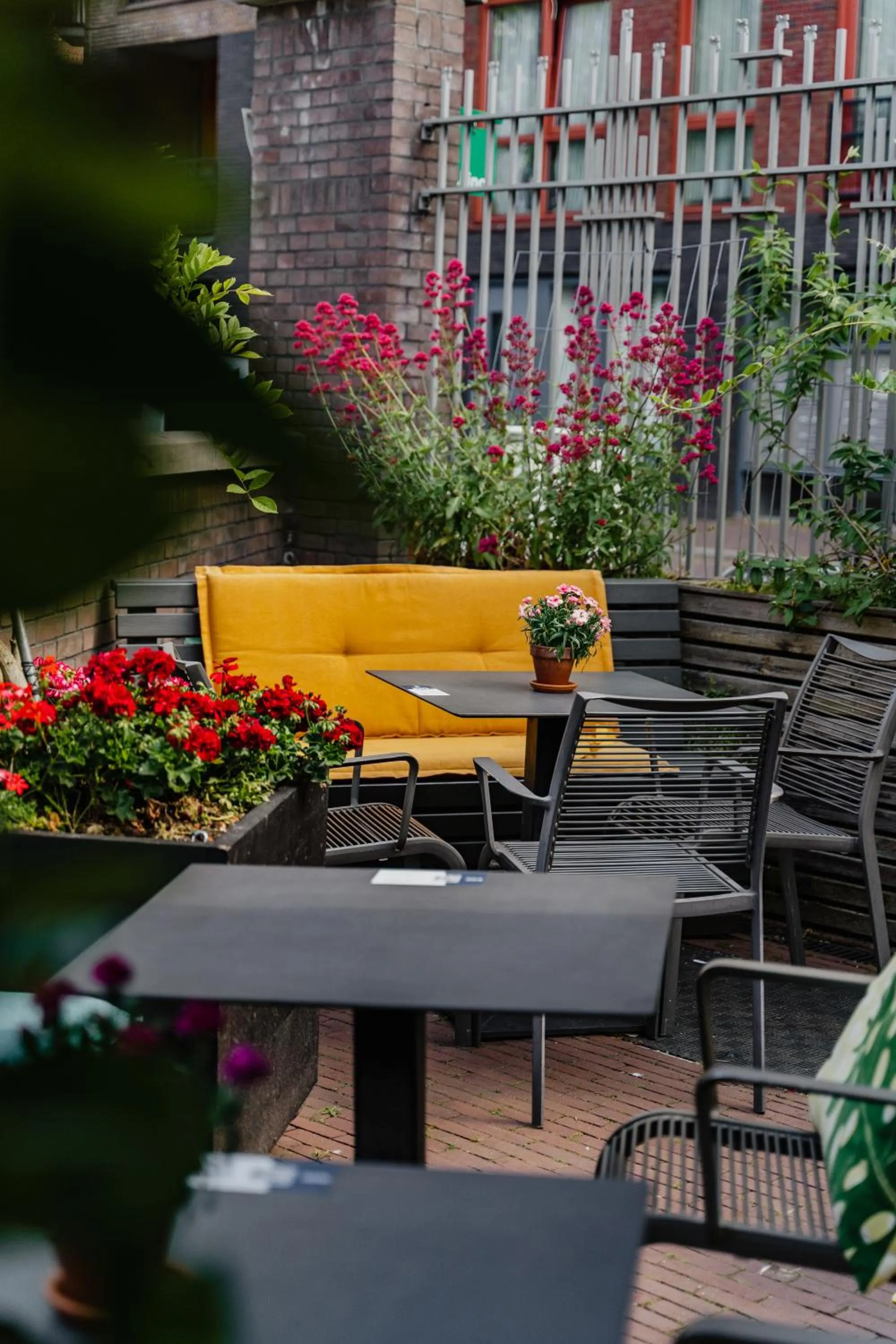 Patio in Hotel De Hallen