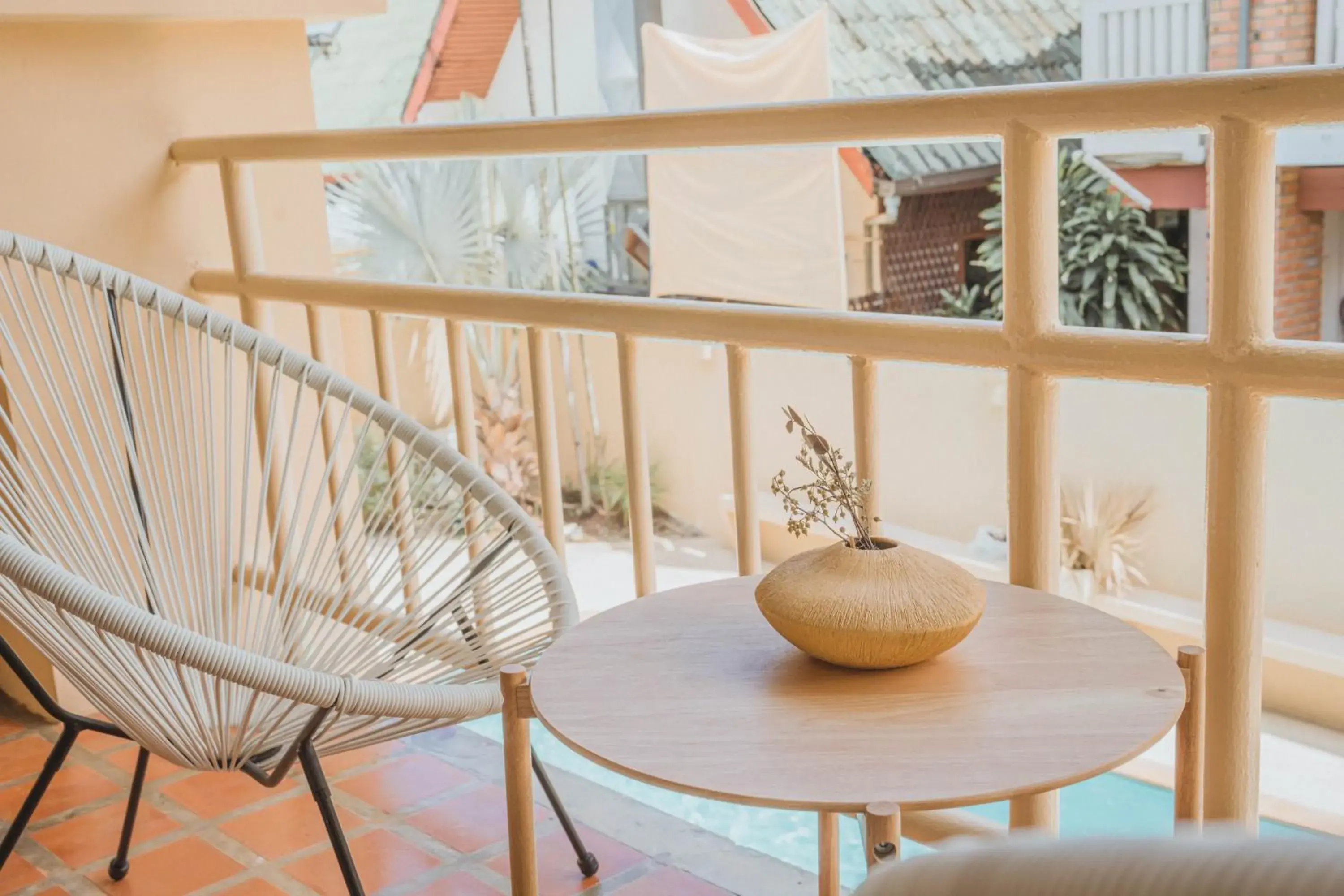 Deluxe Double Pool View Room in Rustic and Blue Getaway Deluxe Double Pool View Room in Rustic and Blue Getaway