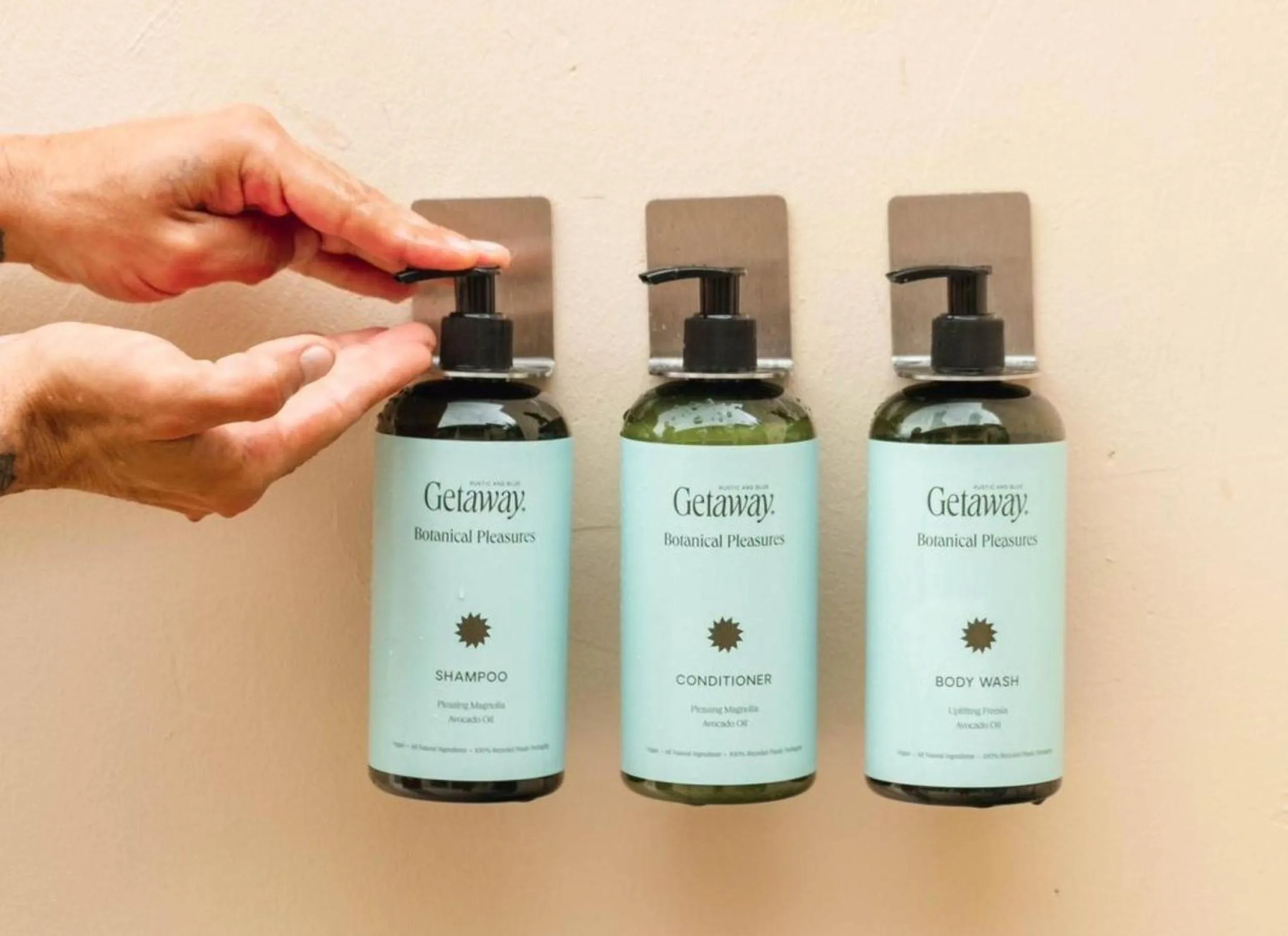 Shower in Rustic and Blue Getaway