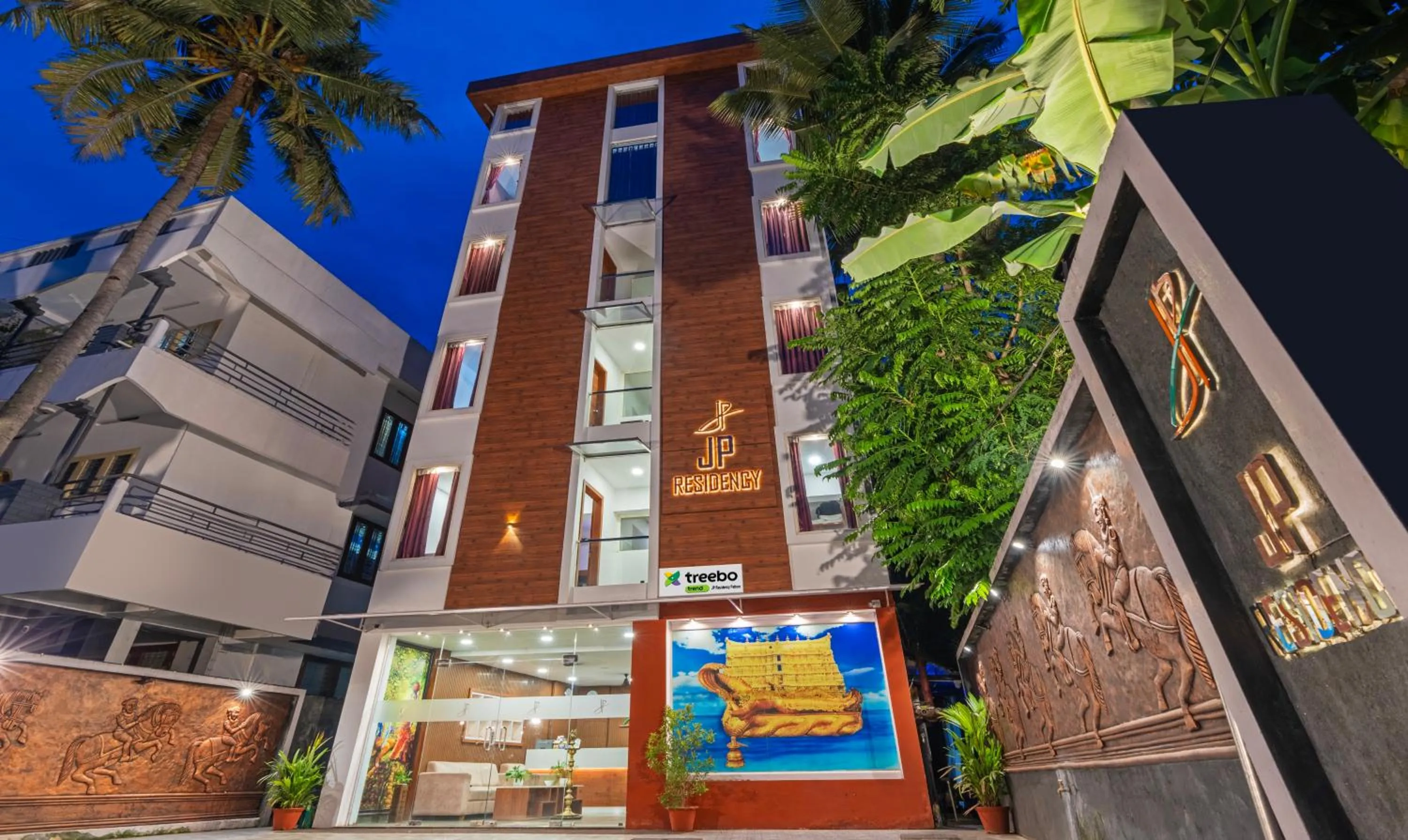 Facade/entrance in Treebo JP Residency