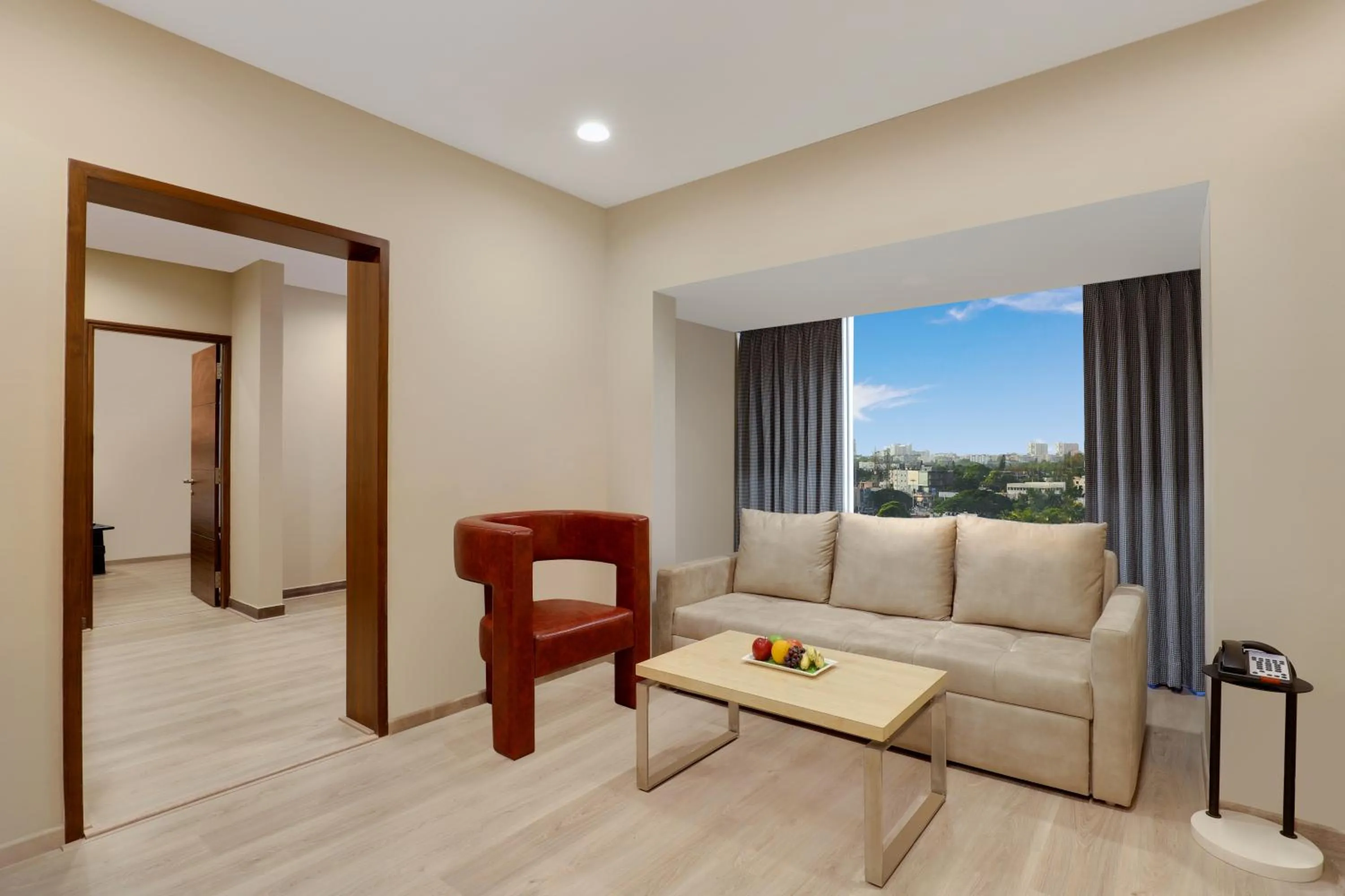 Living room in Lemon Tree Suites, Whitefield, Bengaluru