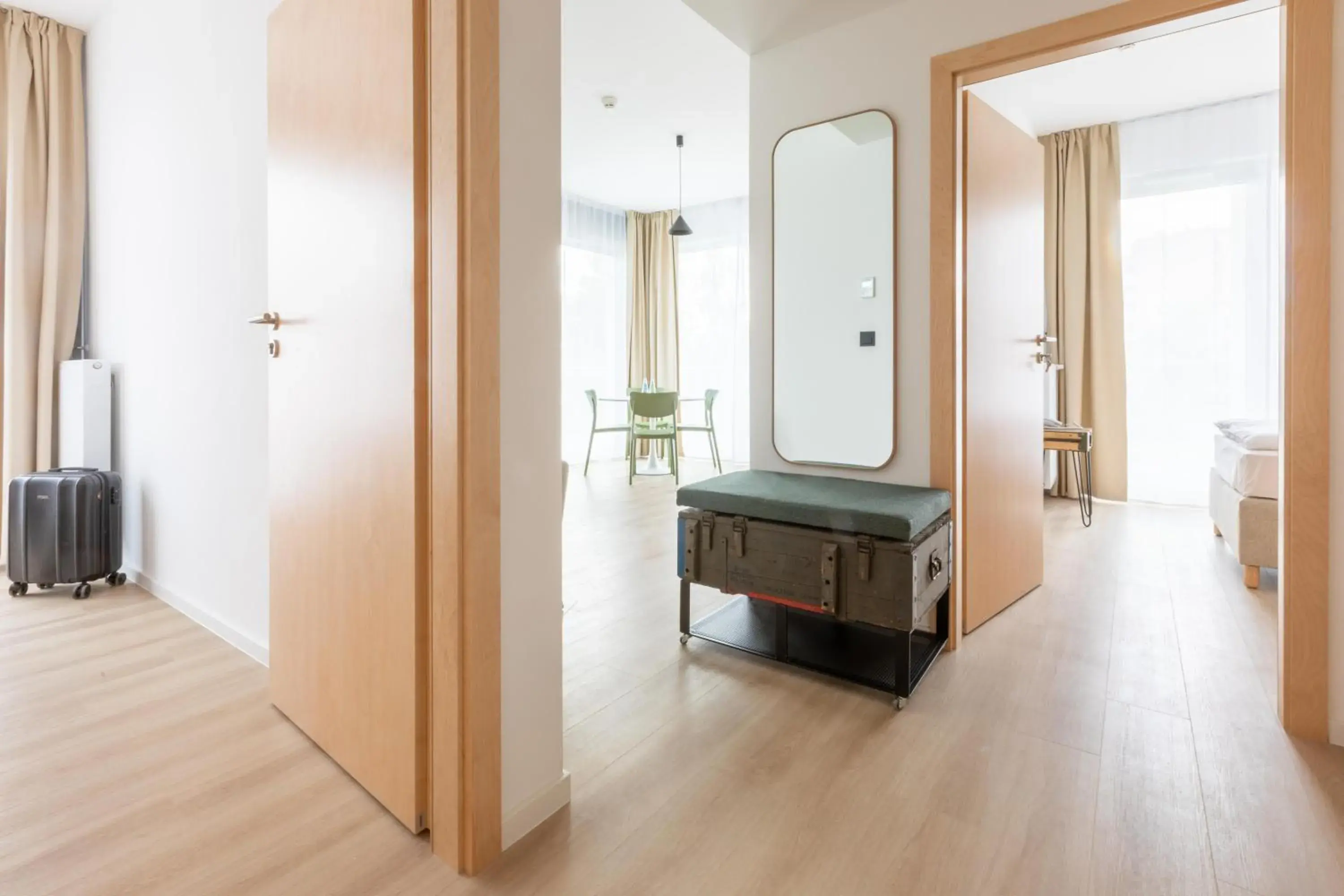 Bed in Hotel ARCHE Fabryka Samolotów w Mielnie Bed in Hotel ARCHE Fabryka Samolotów w Mielnie