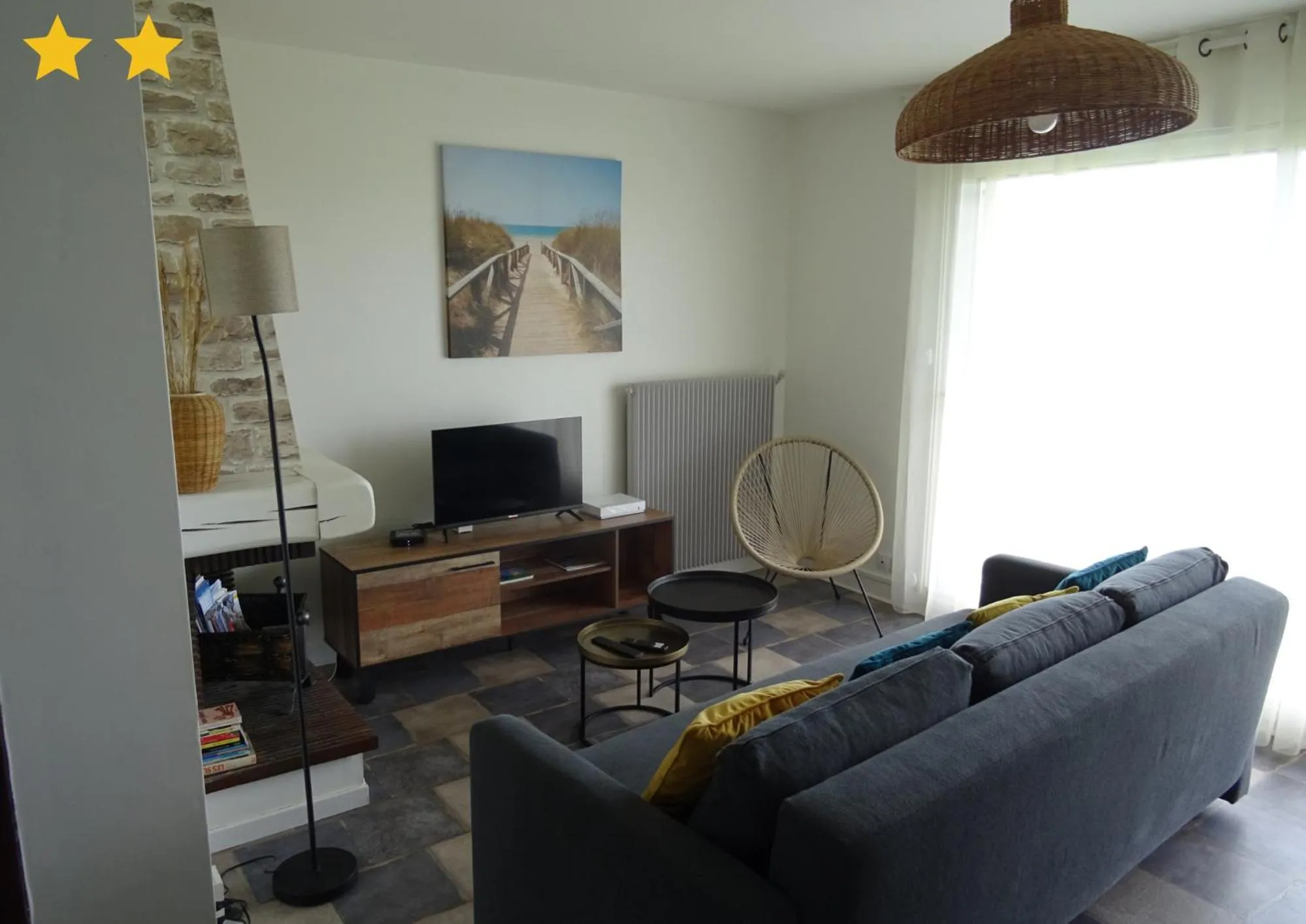 Living room in La Digue