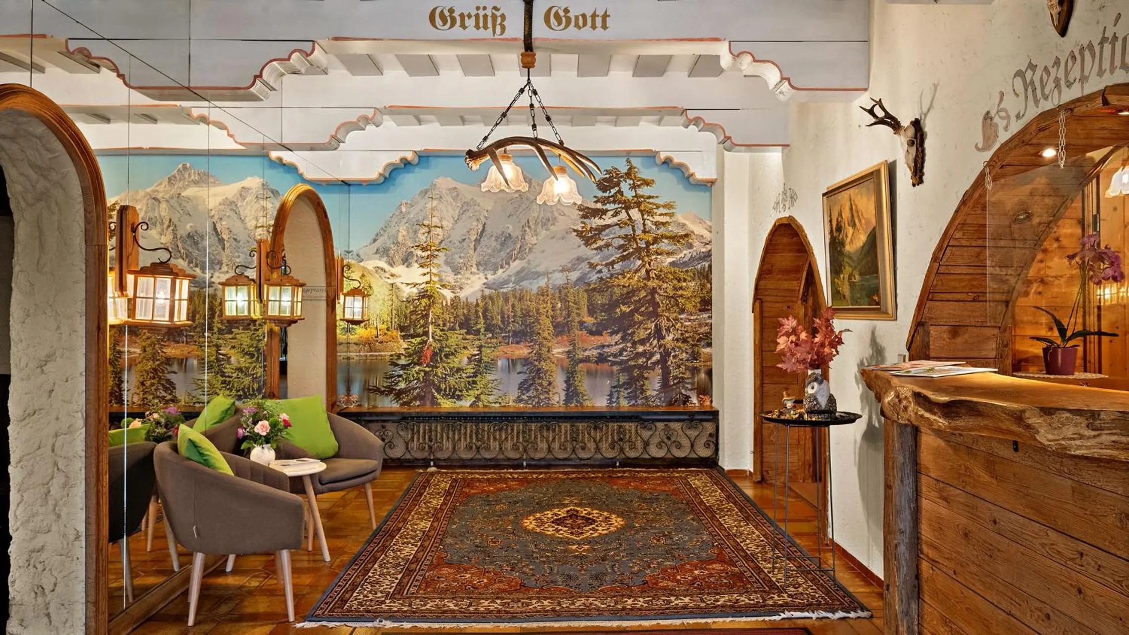 Lobby or reception in Apparthotel Jagdhof