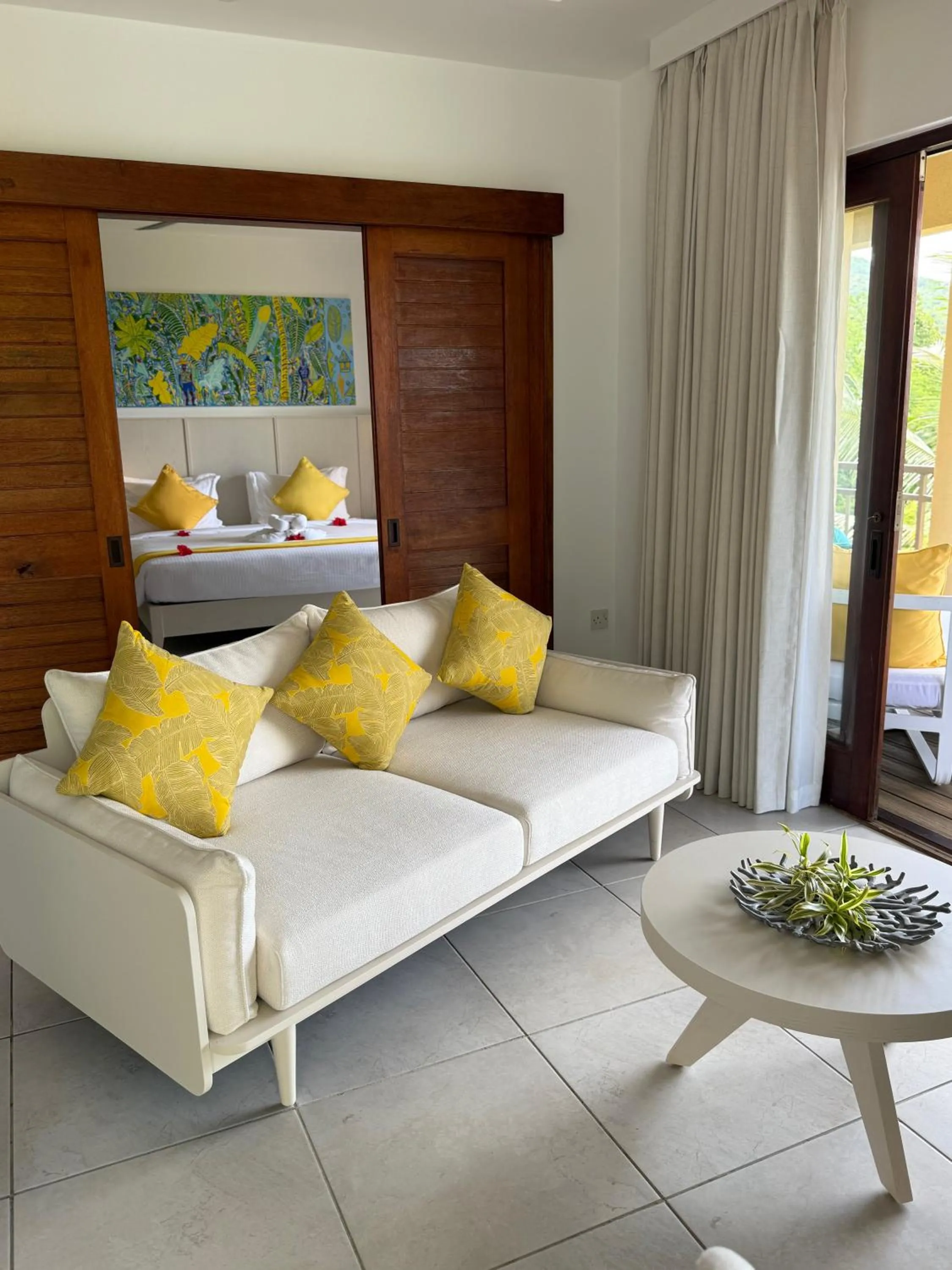 Seating area, Bed in Valmer Resort and Spa