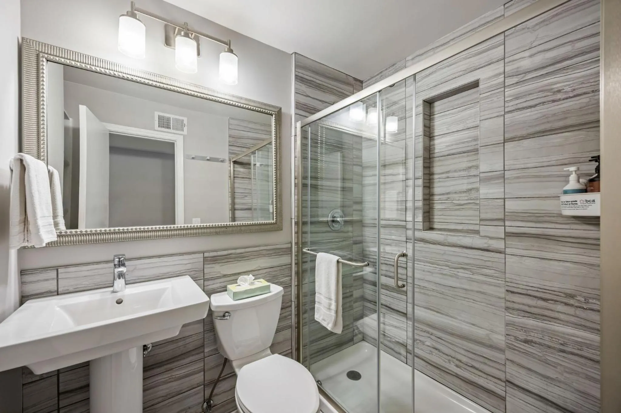 Shower in BCA Furnished Apartments