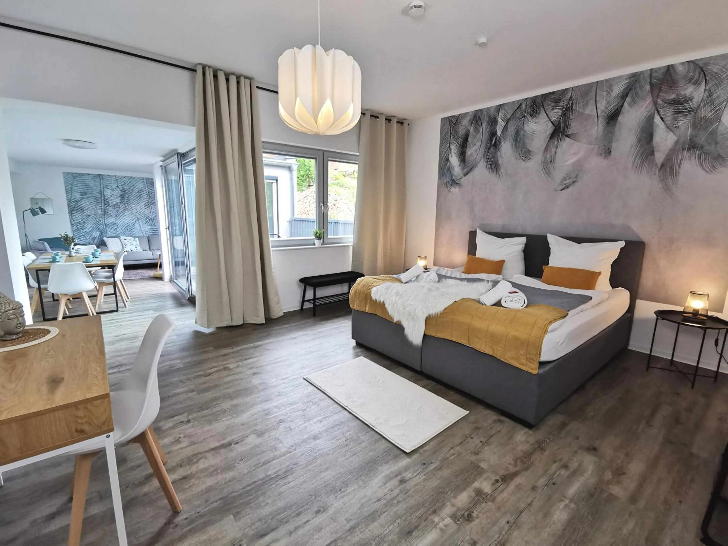 BohnApartments - Town House am Stadtpark - Terrasse - Parkplätze - WLAN