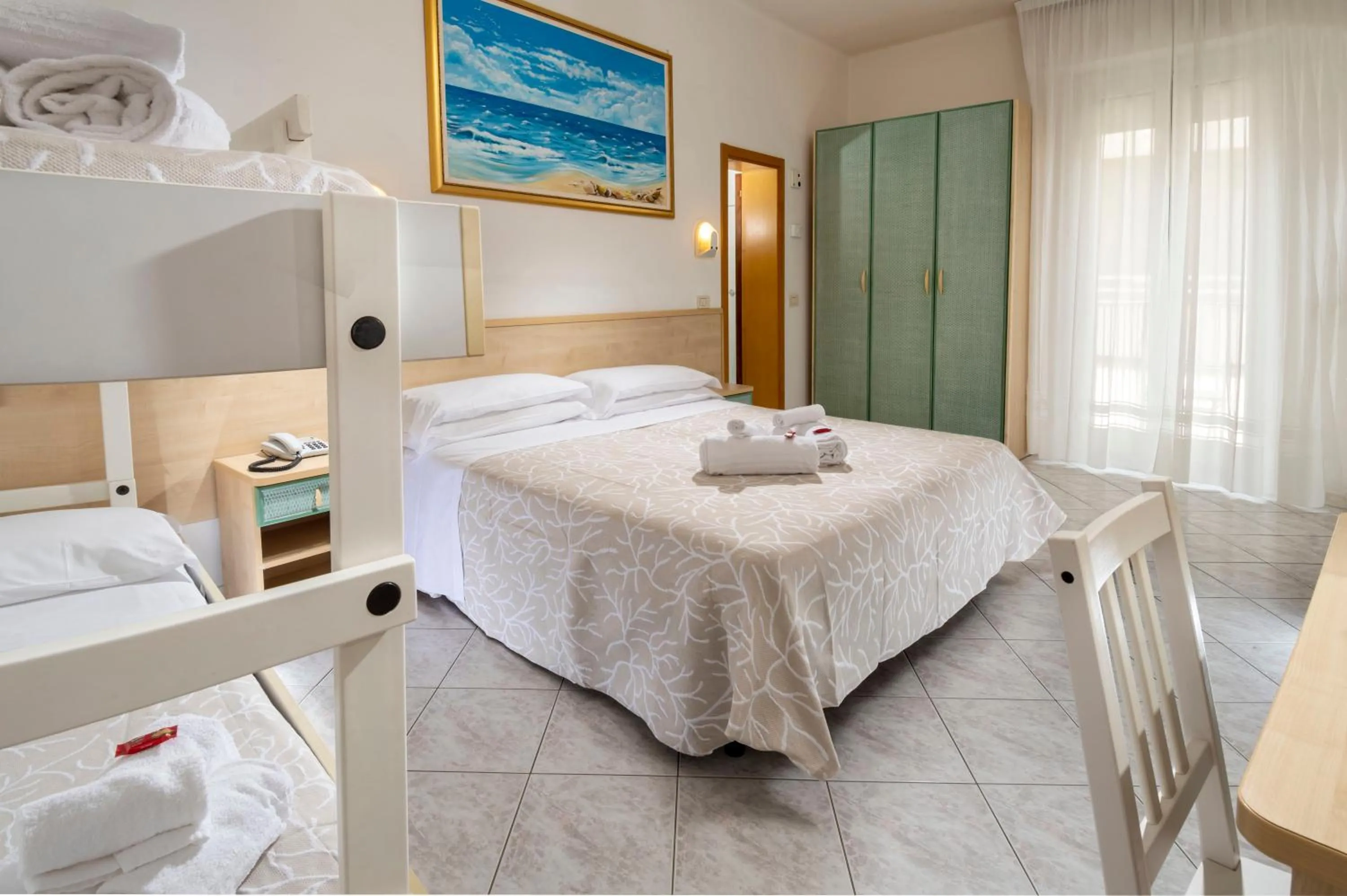Bed in Hotel Lido