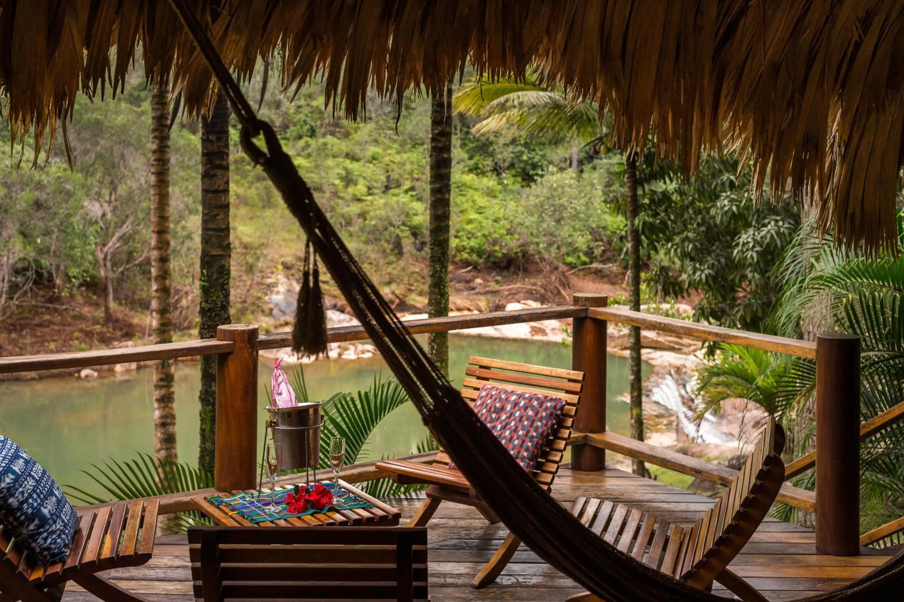 Balcony/Terrace in Blancaneaux Lodge by Francis Ford Coppola