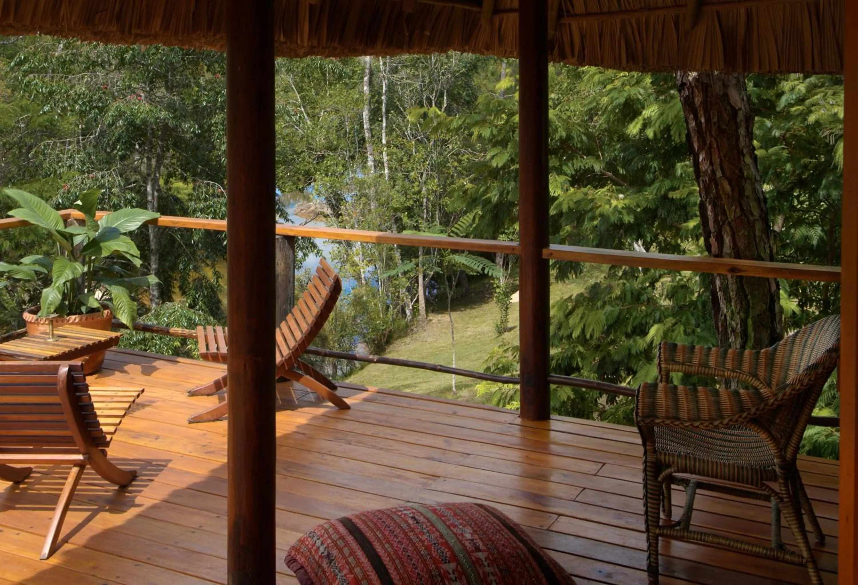 Balcony/Terrace in Blancaneaux Lodge by Francis Ford Coppola