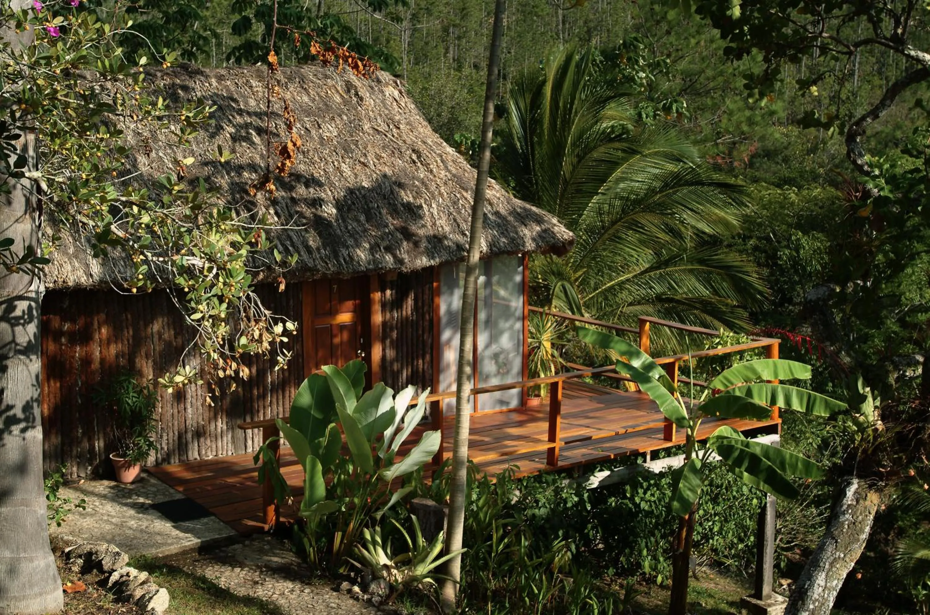 Patio in Blancaneaux Lodge by Francis Ford Coppola