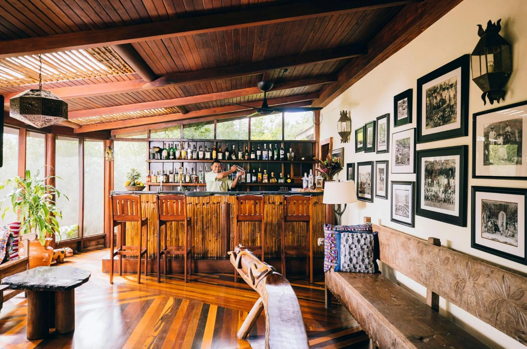 Food and drinks in Blancaneaux Lodge by Francis Ford Coppola