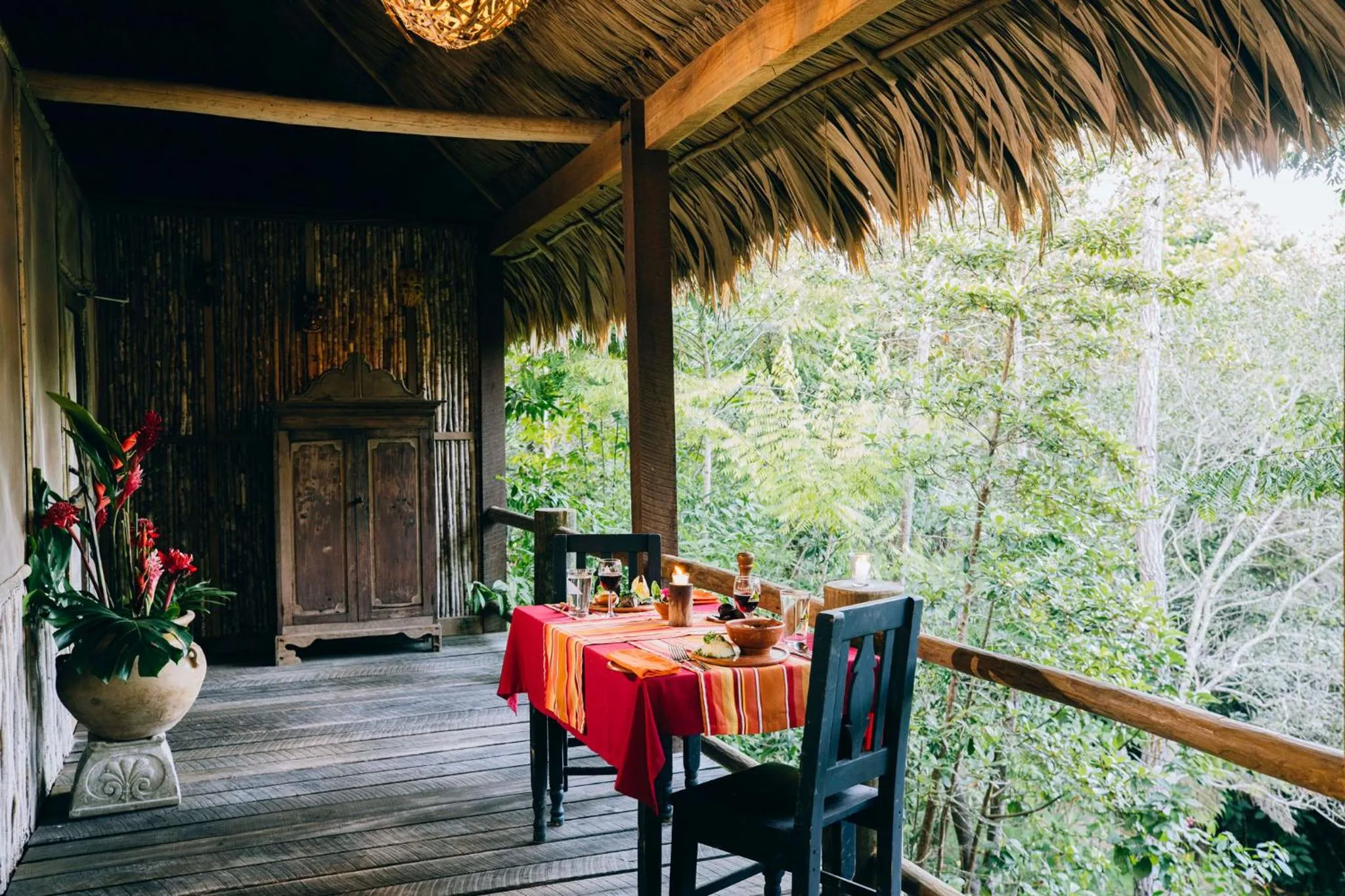 Balcony/Terrace in Blancaneaux Lodge by Francis Ford Coppola