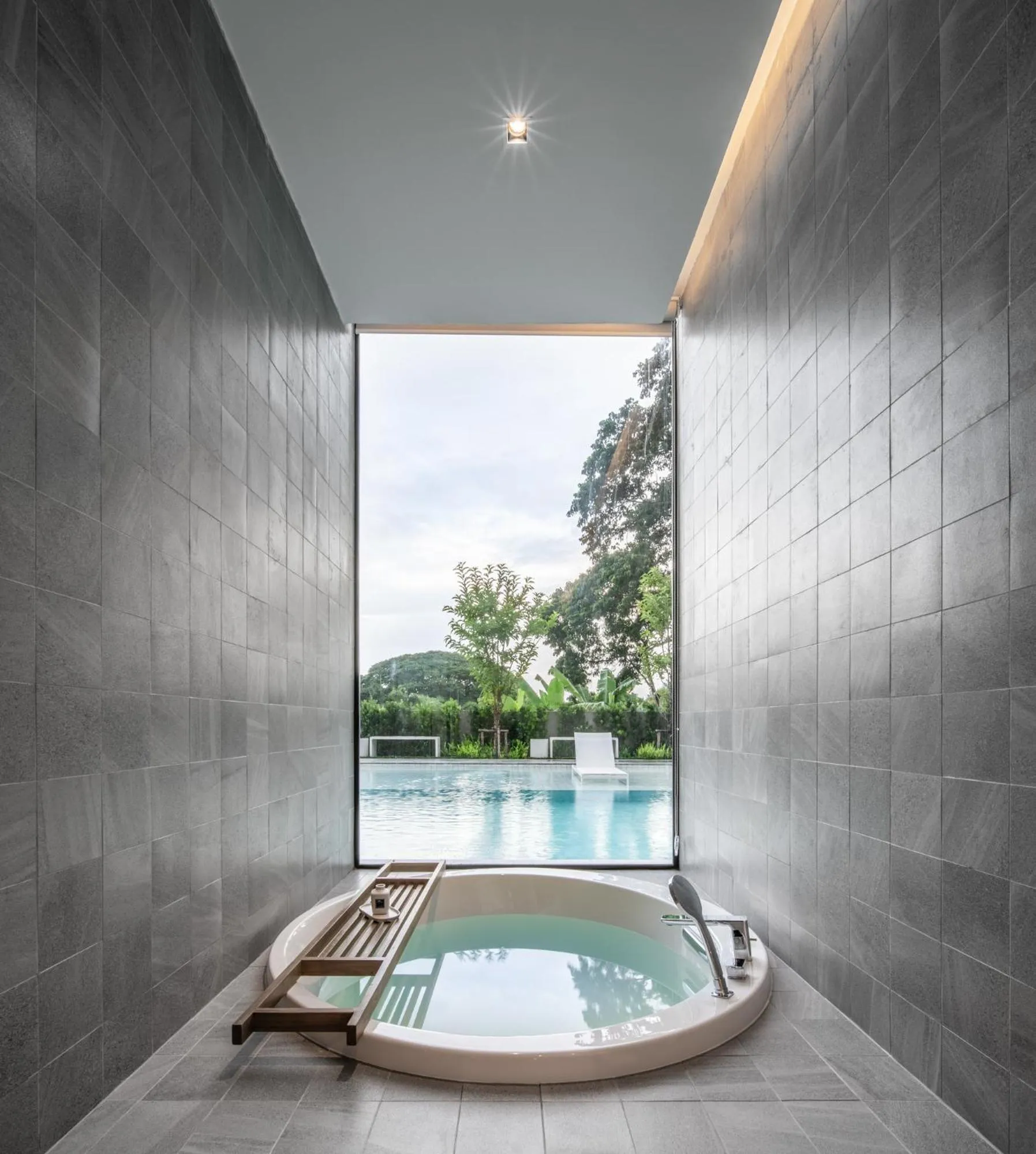 Pool view in Riva Vista Riverfront Resort Chiang Rai