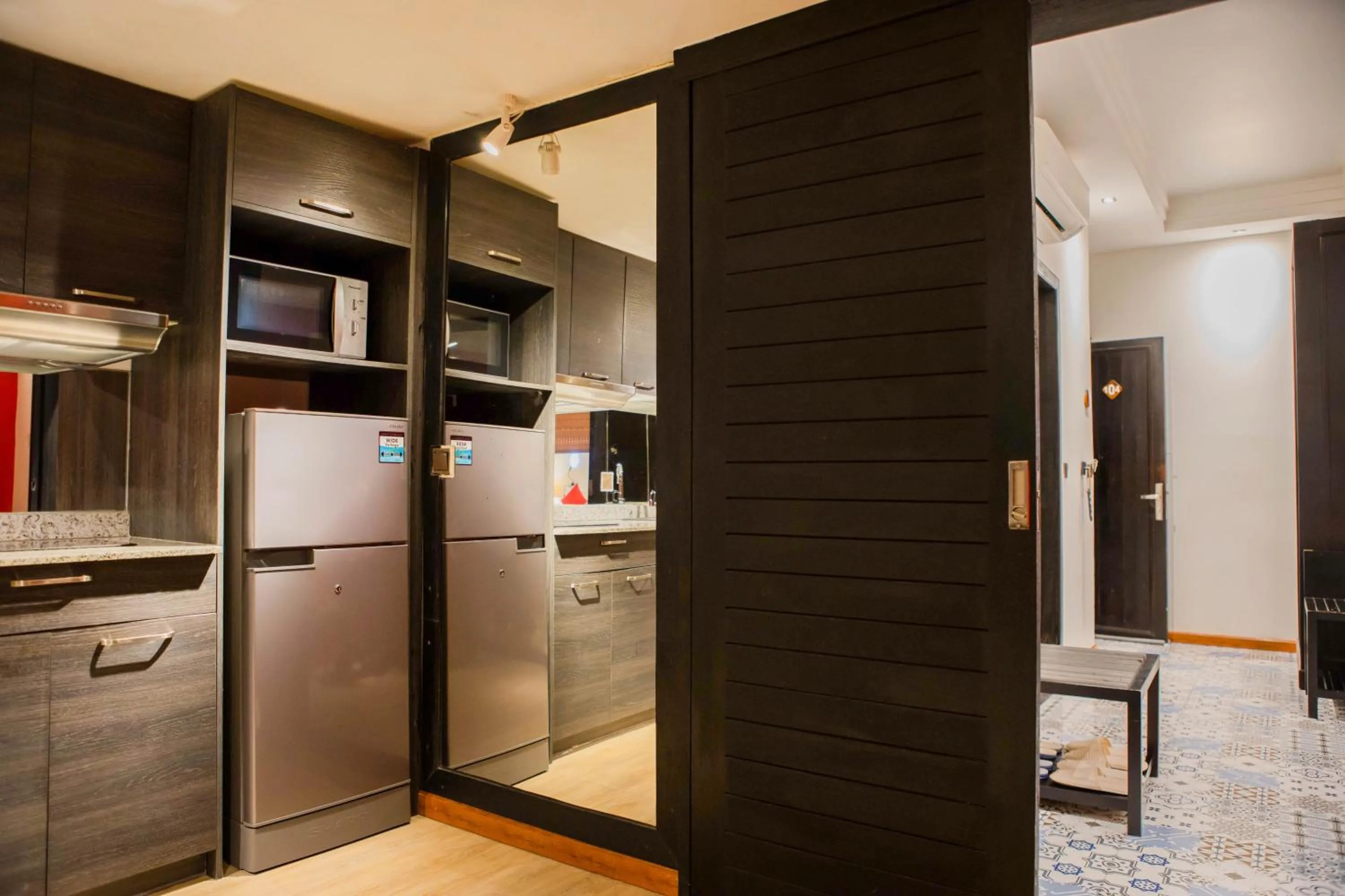 Dining area in La Rose Suites