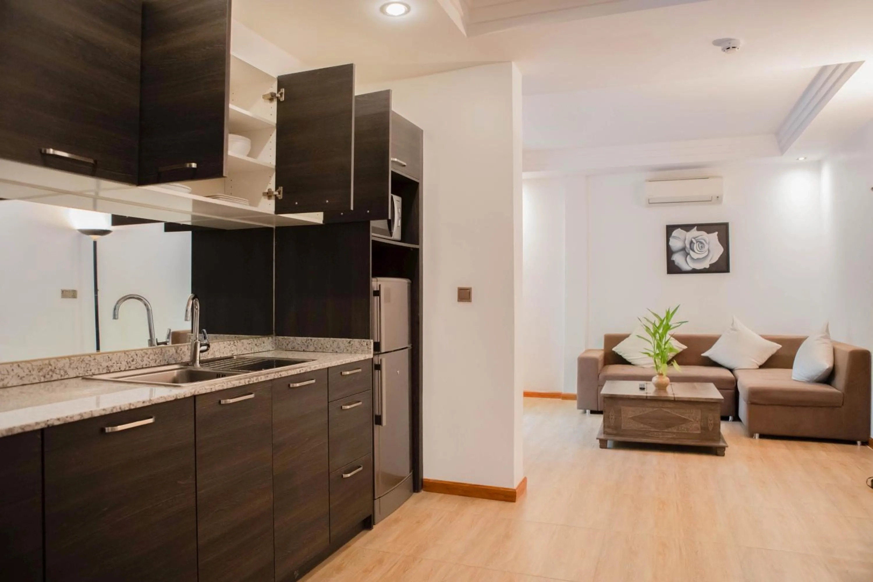 Living room in La Rose Suites