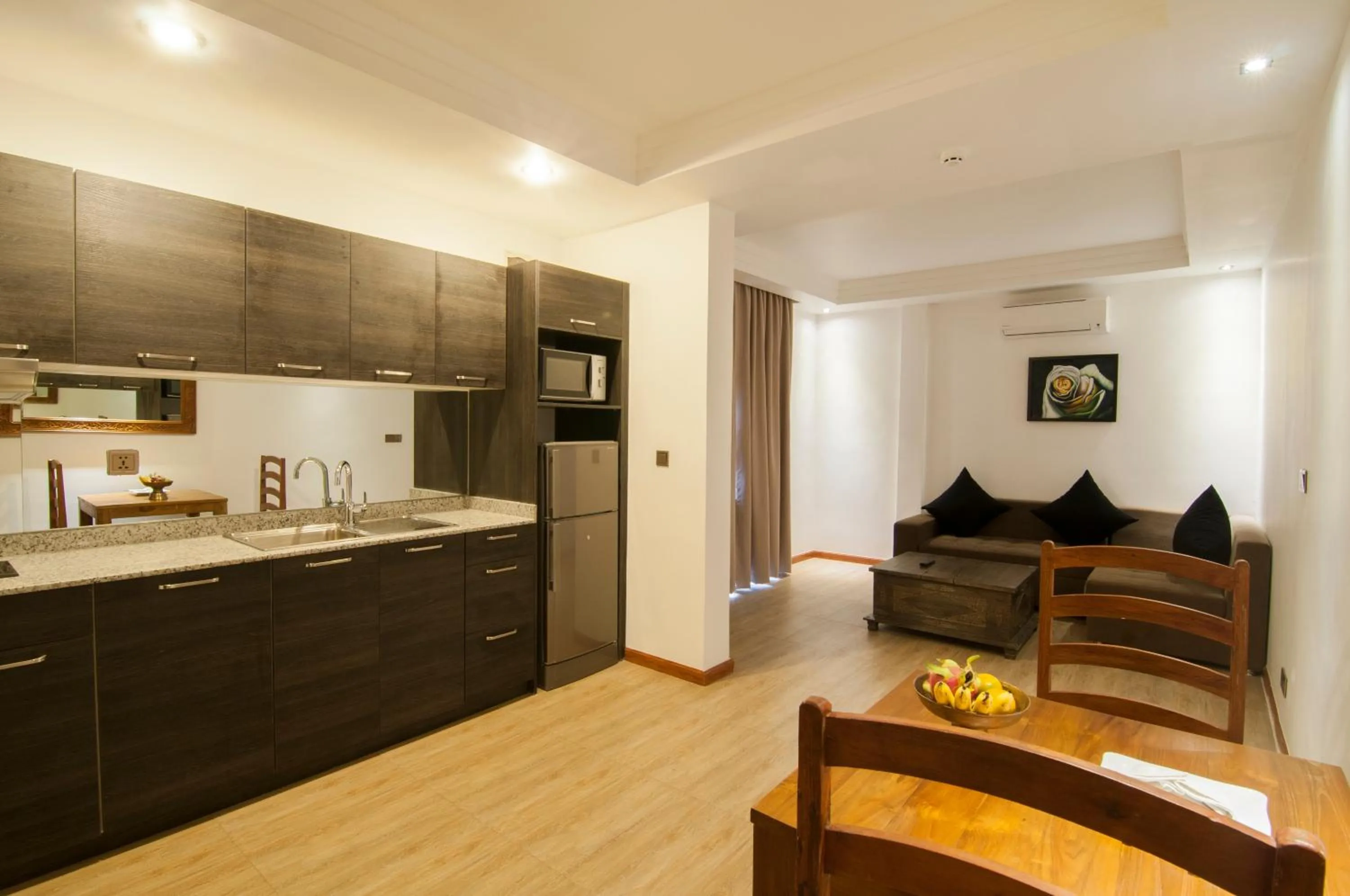 Living room in La Rose Suites