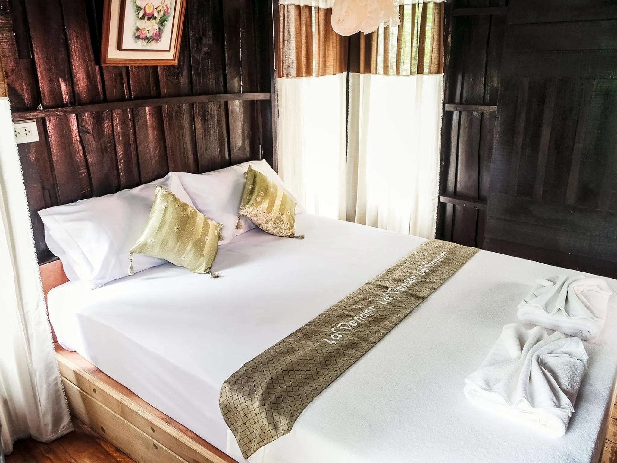 Bed in Leaf House Bungalows SHA PLUS approved