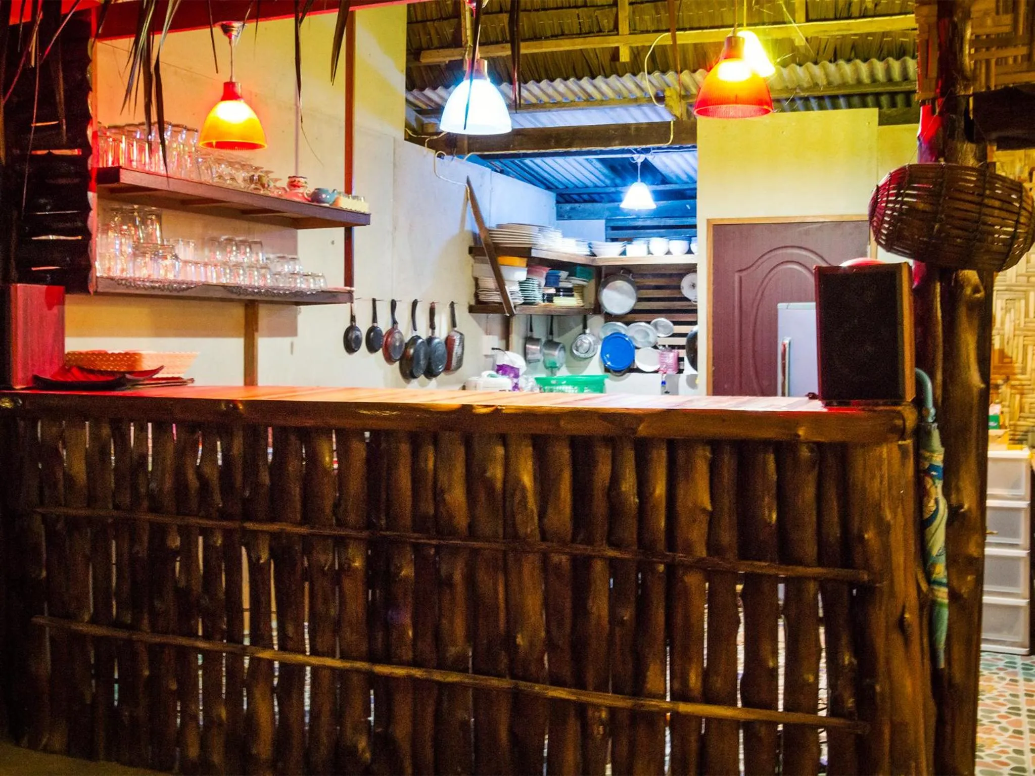 Kitchen or kitchenette in Leaf House Bungalows SHA PLUS approved