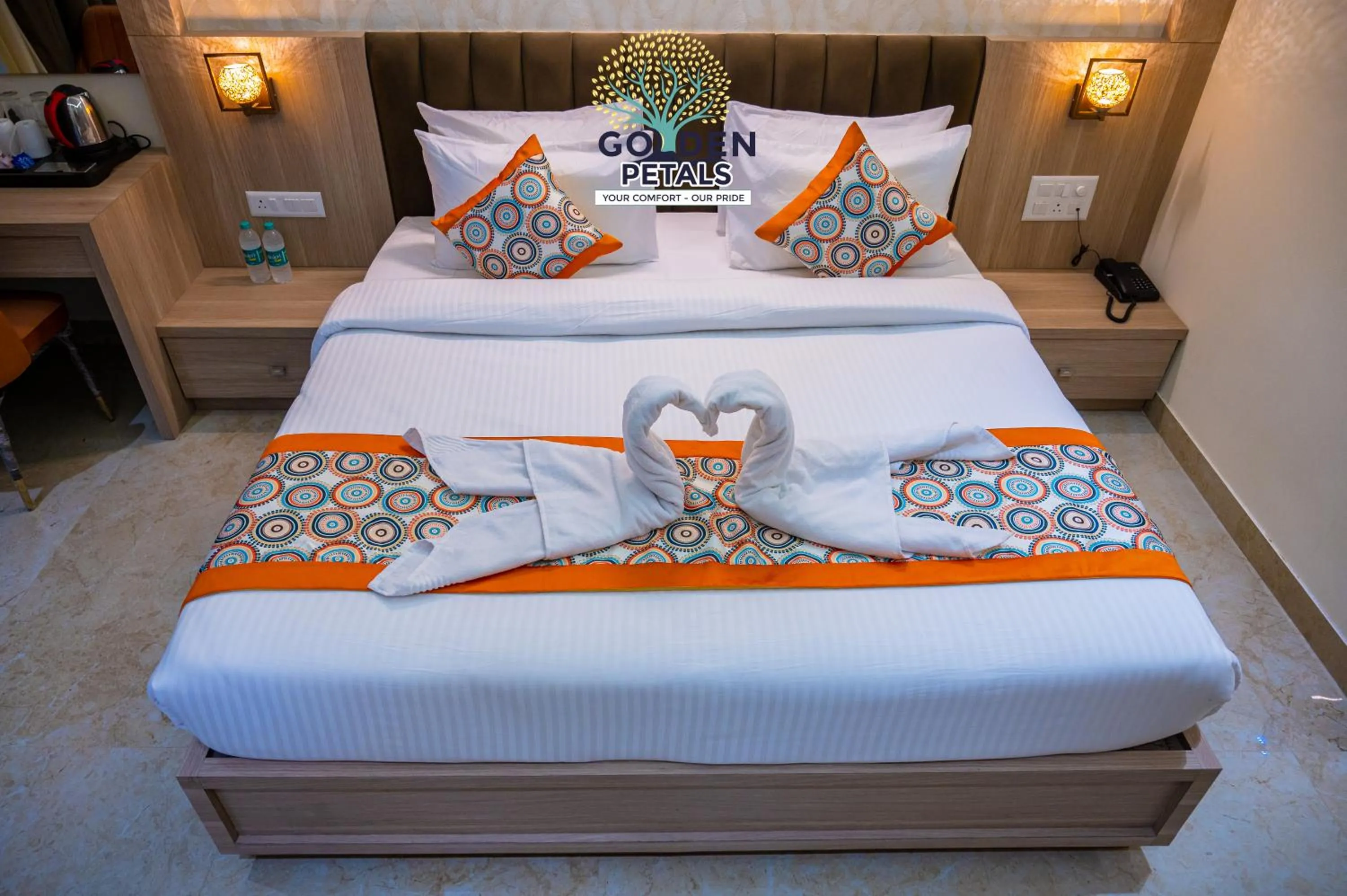 Bed in Hotel Golden Petals