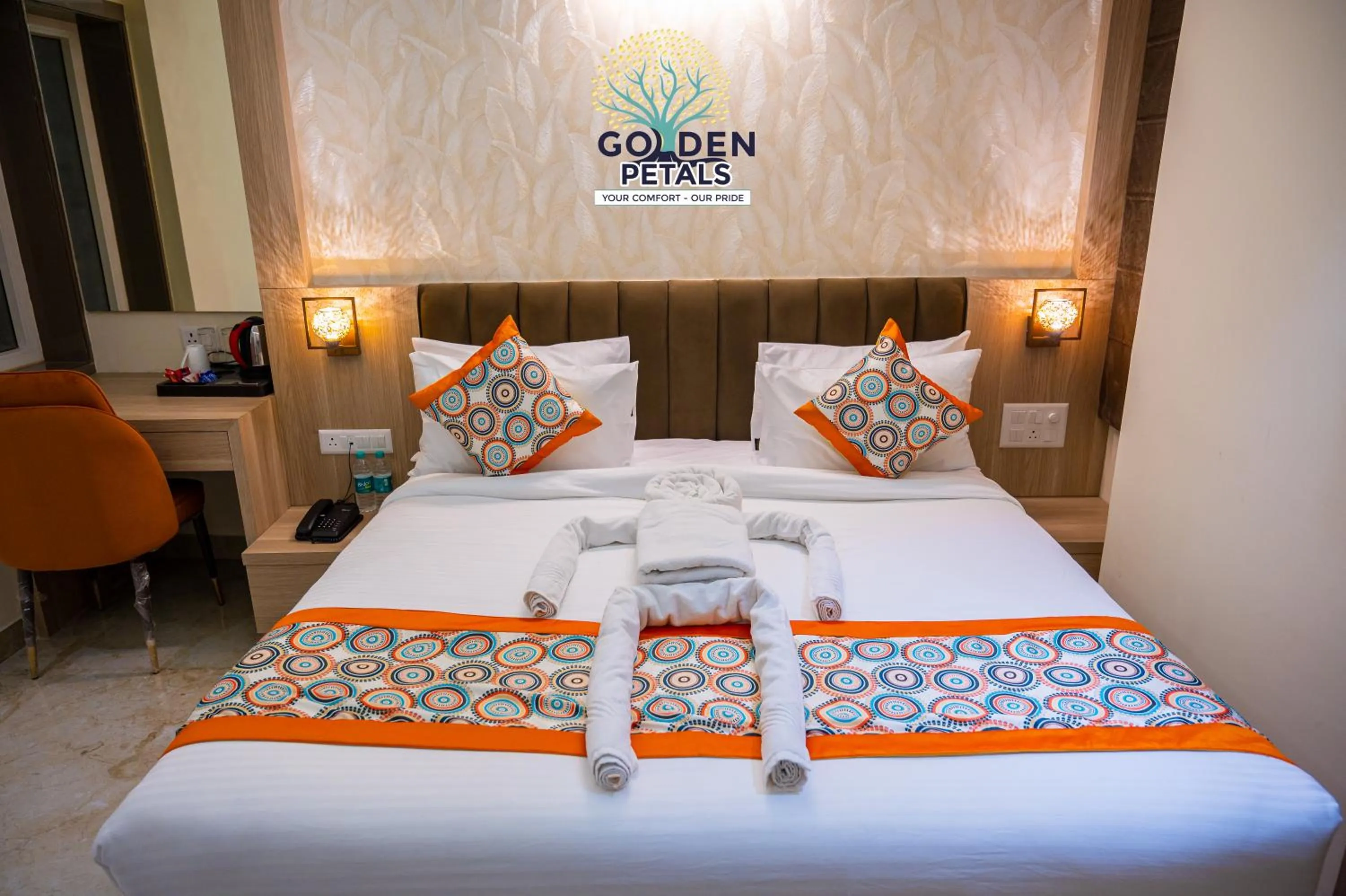 Bed in Hotel Golden Petals