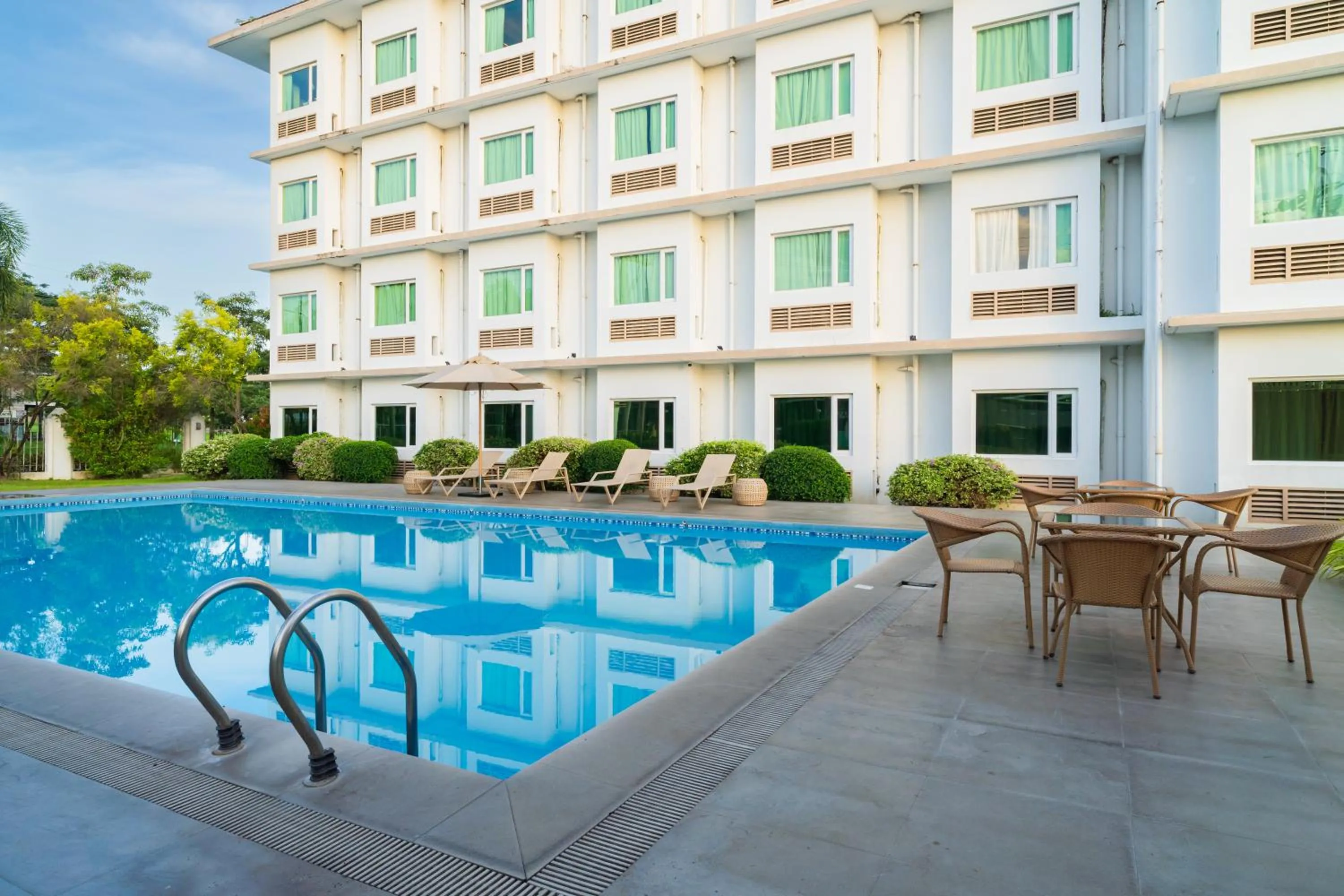 Pool view in Microtel by Wyndham South Forbes near Nuvali