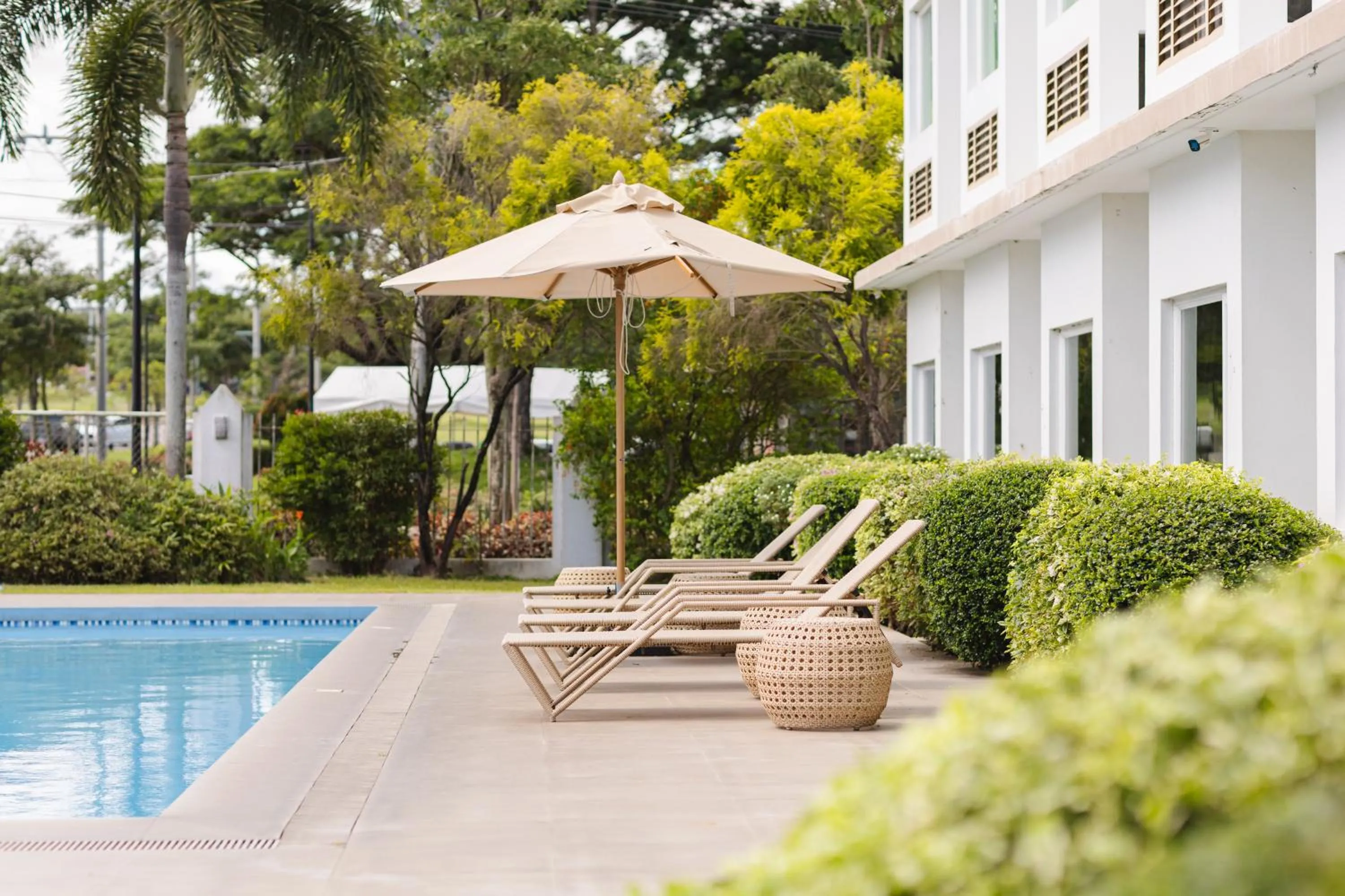 Pool view in Microtel by Wyndham South Forbes near Nuvali