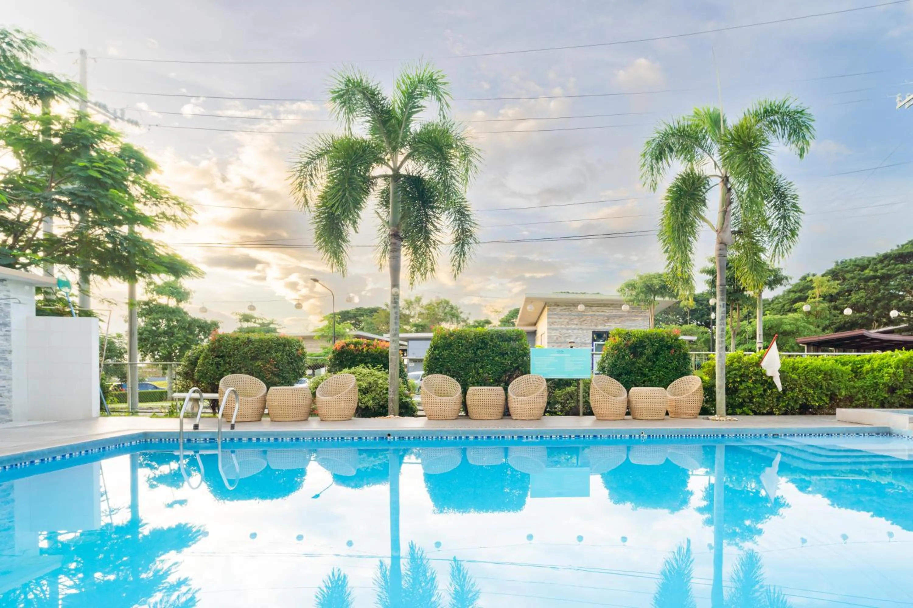 Pool view in Microtel by Wyndham South Forbes near Nuvali