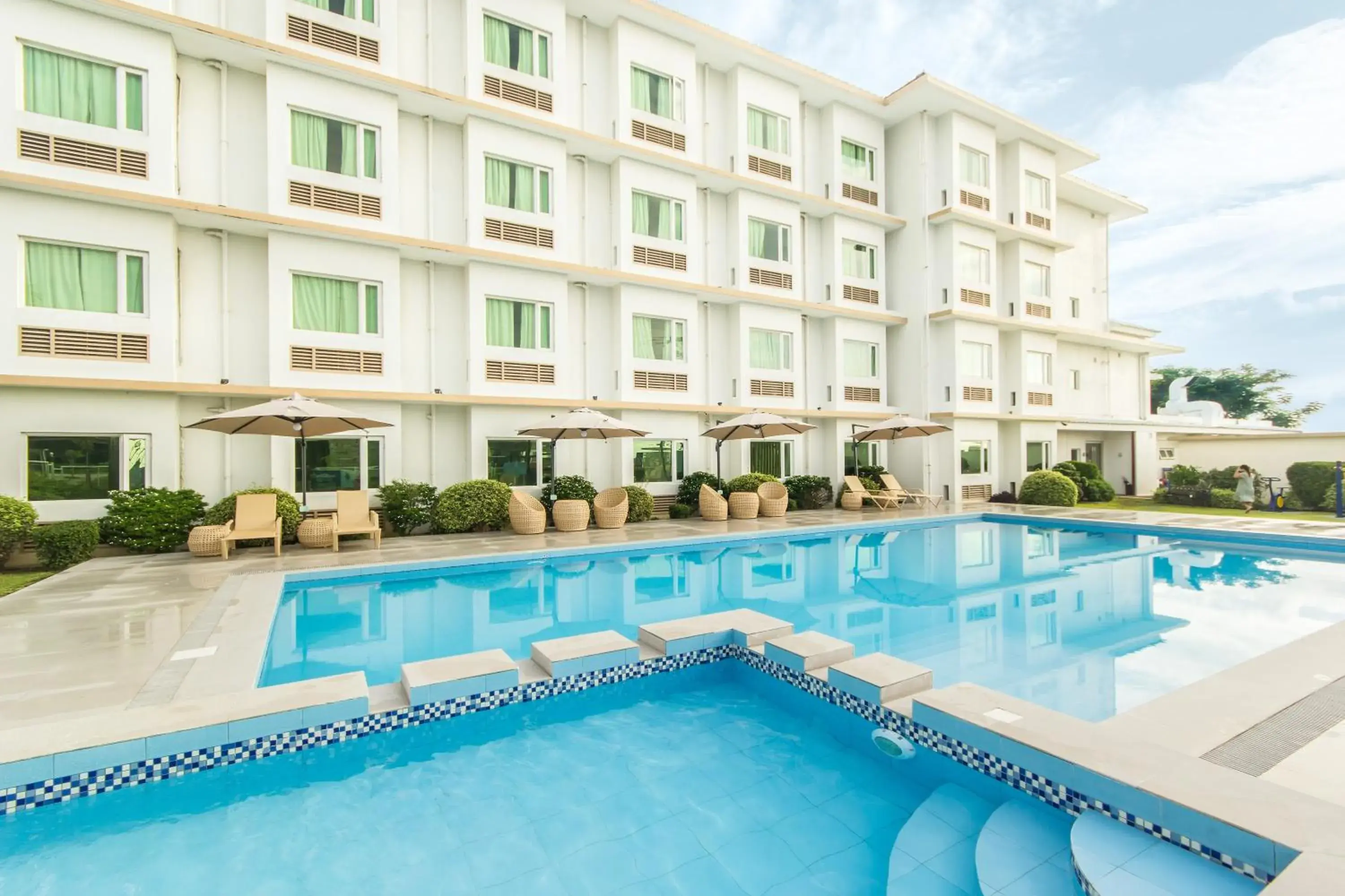 Pool view in Microtel by Wyndham South Forbes near Nuvali Pool view in Microtel by Wyndham South Forbes near Nuvali