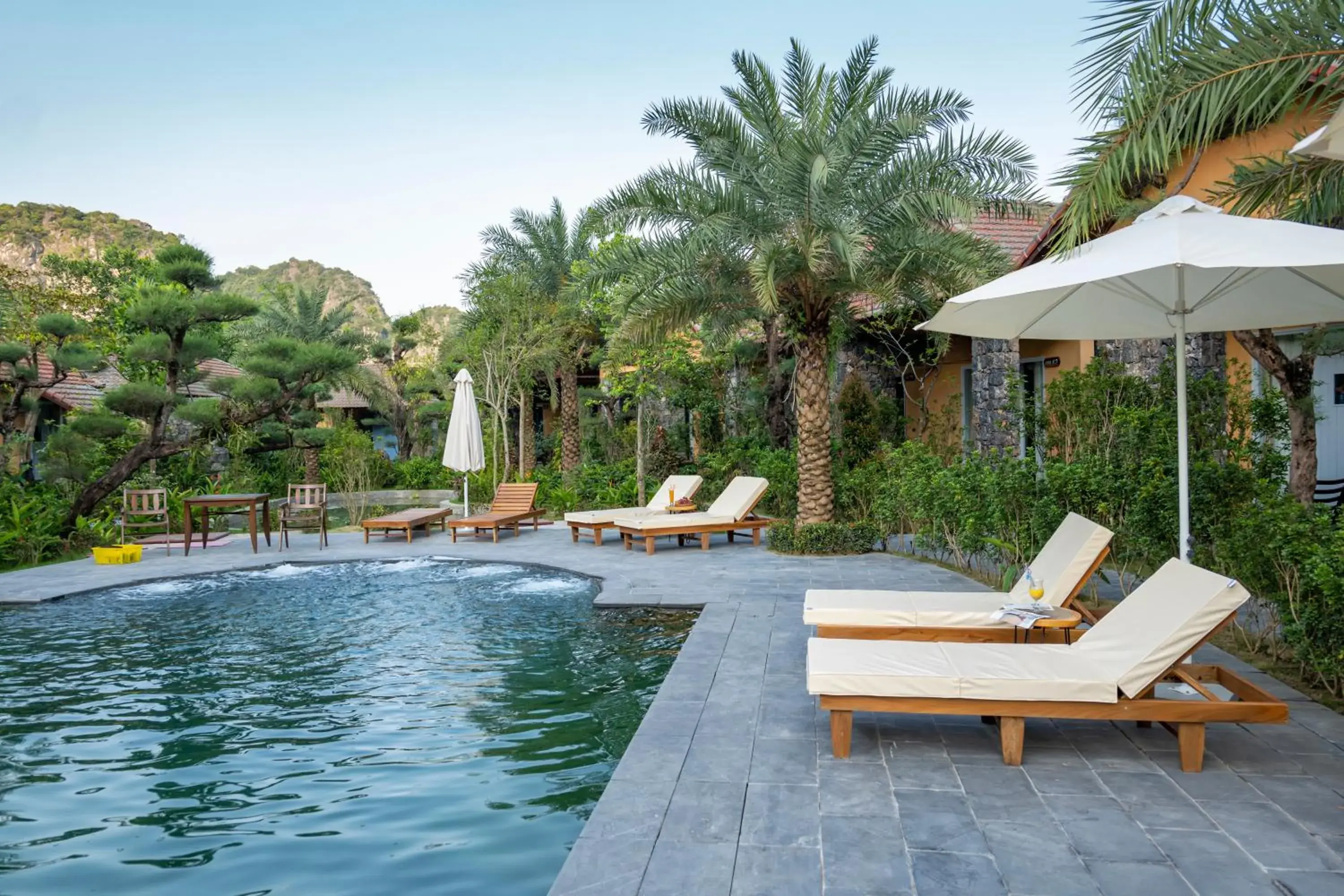 Swimming pool in Tam Coc Retreat Ninh Binh Swimming pool in Tam Coc Retreat Ninh Binh