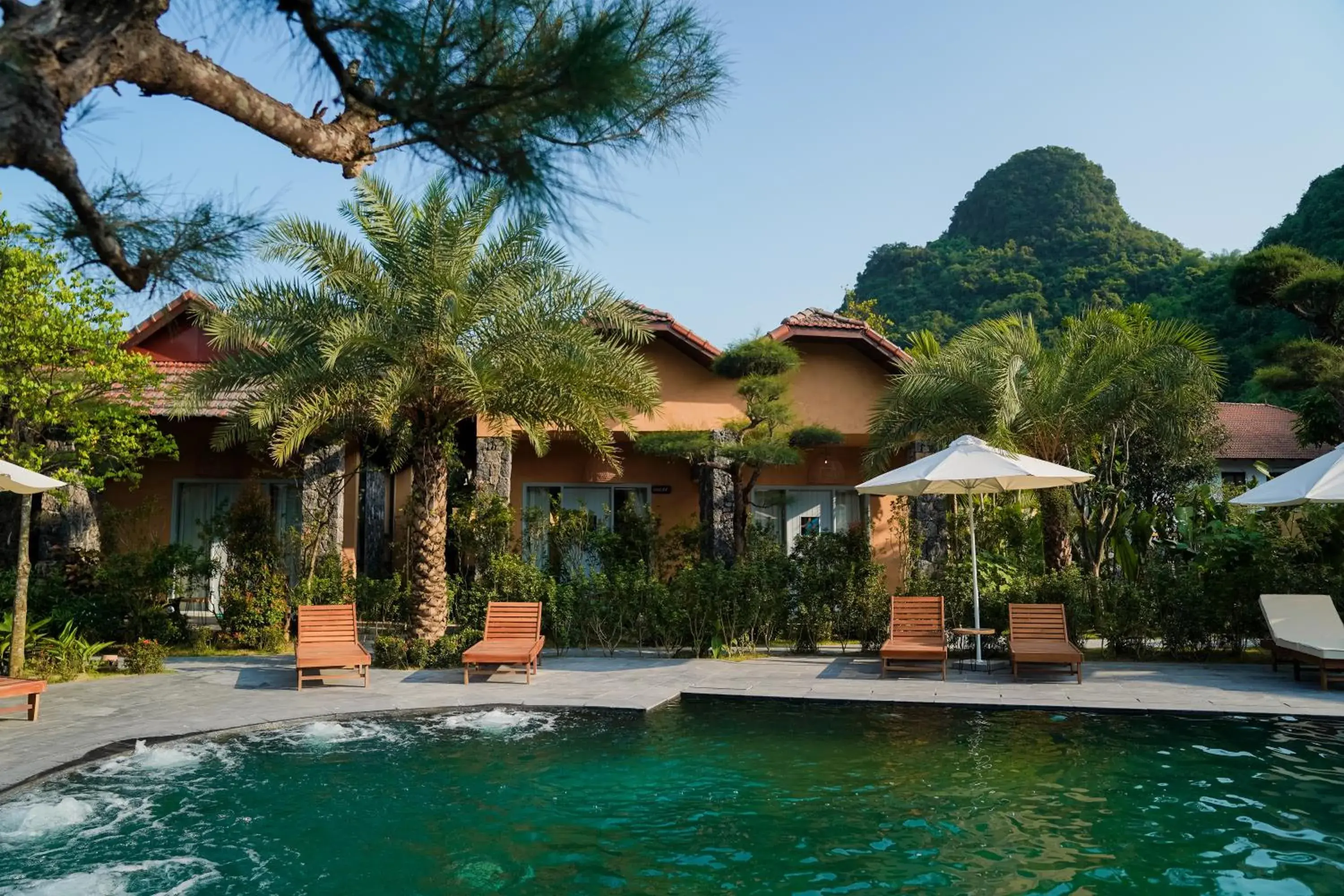Garden view in Tam Coc Retreat Ninh Binh Garden view in Tam Coc Retreat Ninh Binh