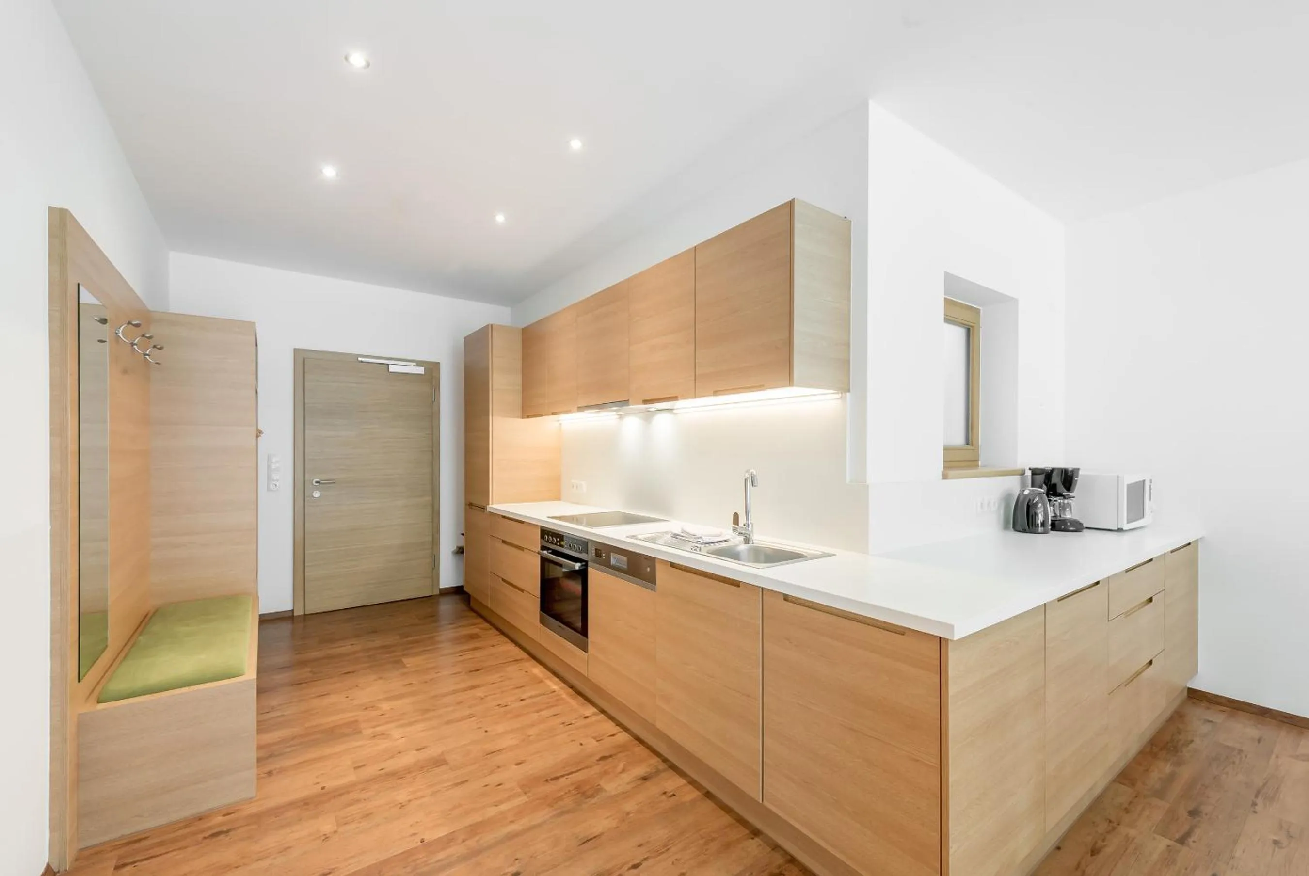 Kitchen or kitchenette in Apart Hotel Garni Wieser