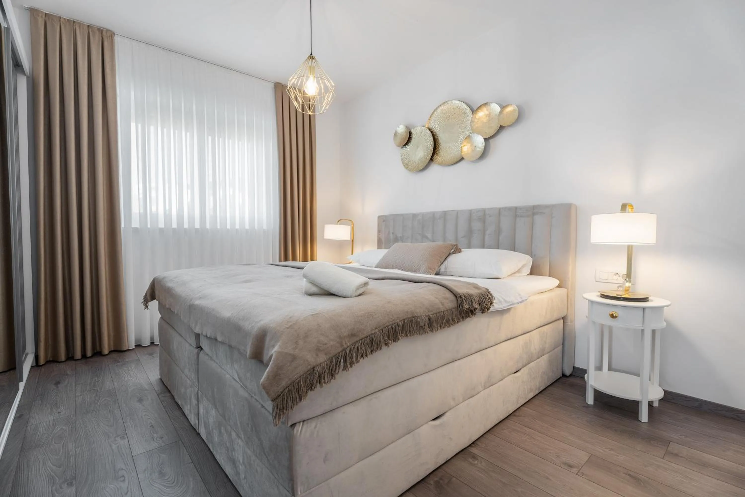 Bed in Luxury Sea View Apartment Levin