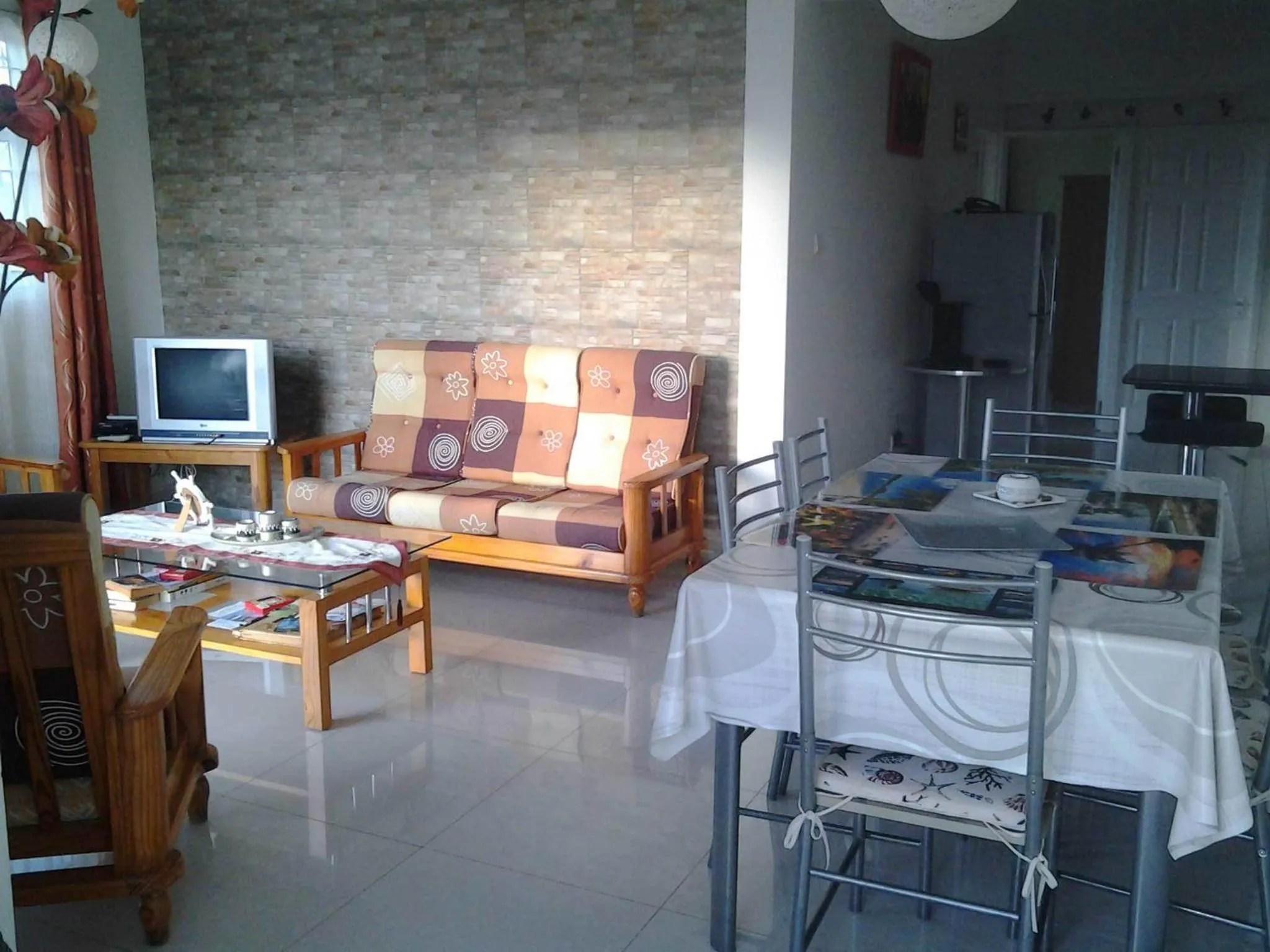 Living room in Twins Apartments Flic en Flac Beach