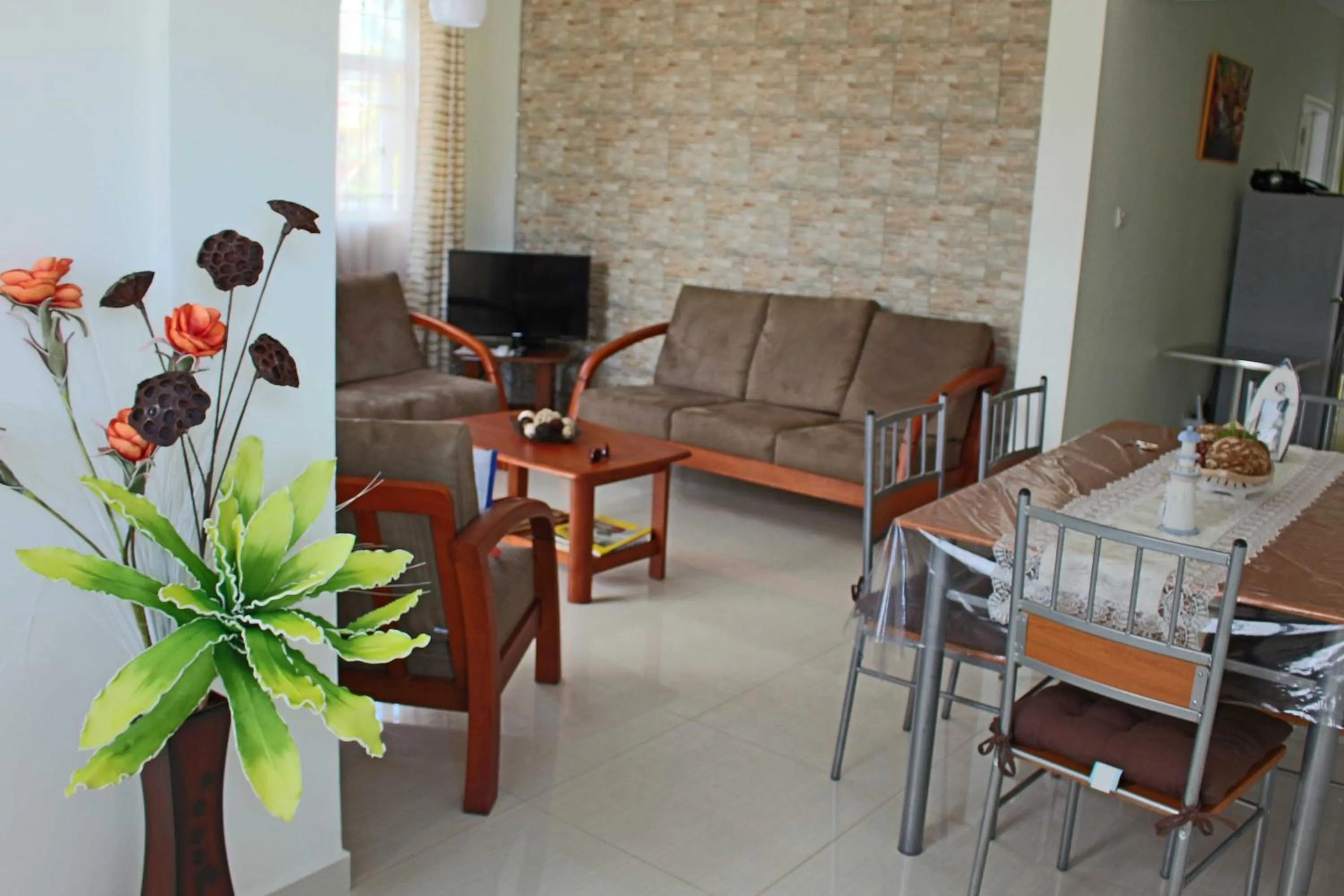 Living room in Twins Apartments Flic en Flac Beach