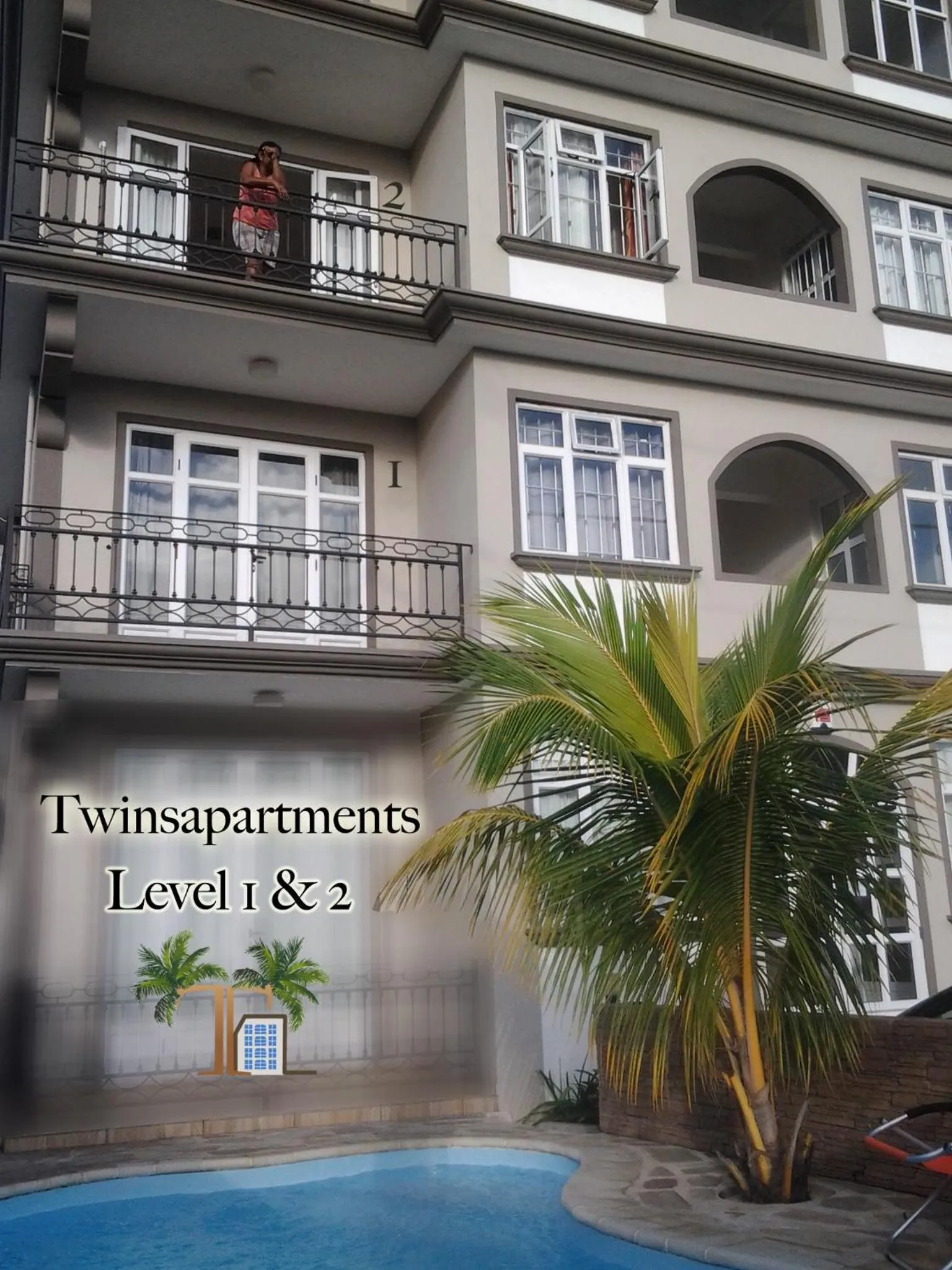 Facade/entrance in Twins Apartments Flic en Flac Beach