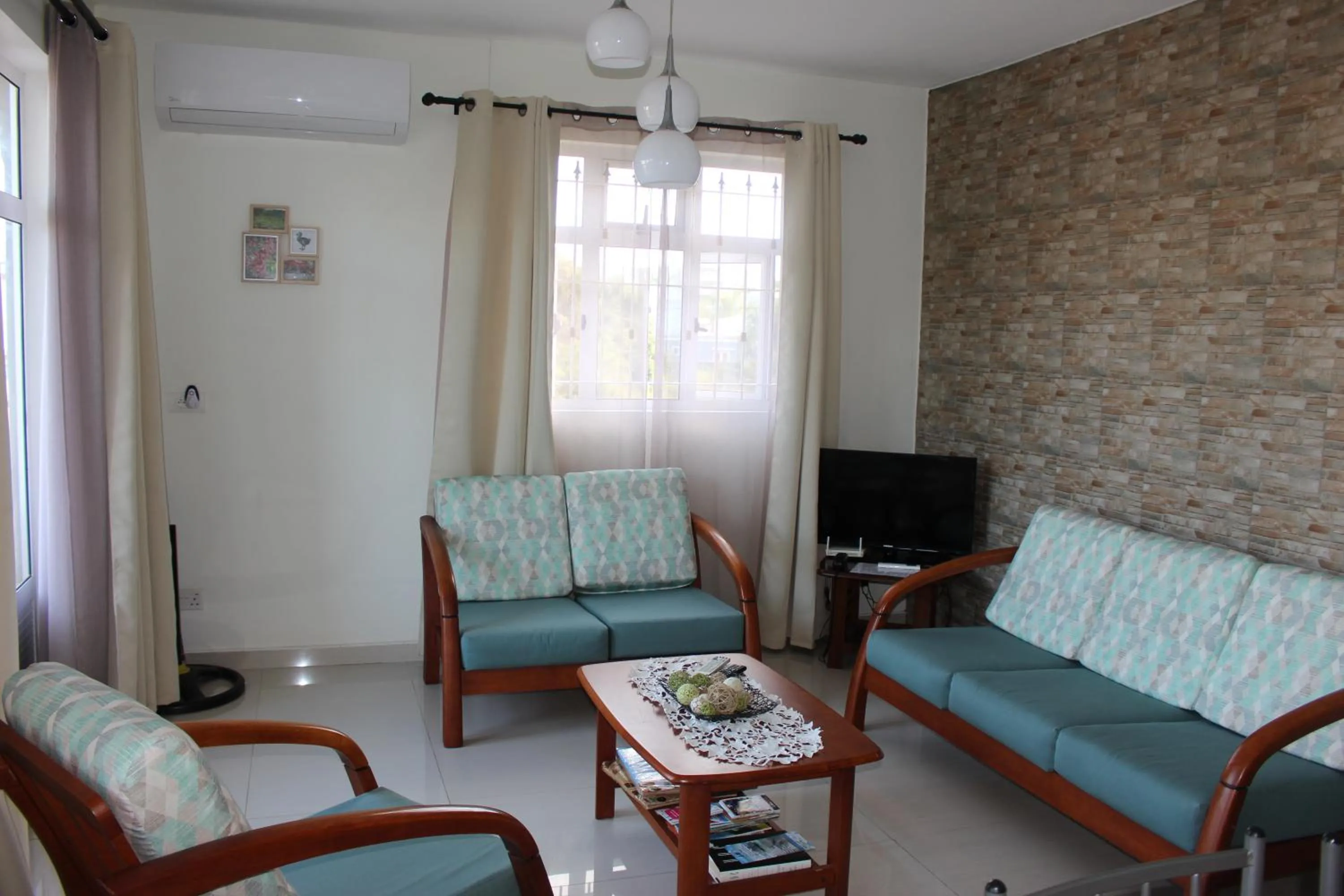 Living room in Twins Apartments Flic en Flac Beach