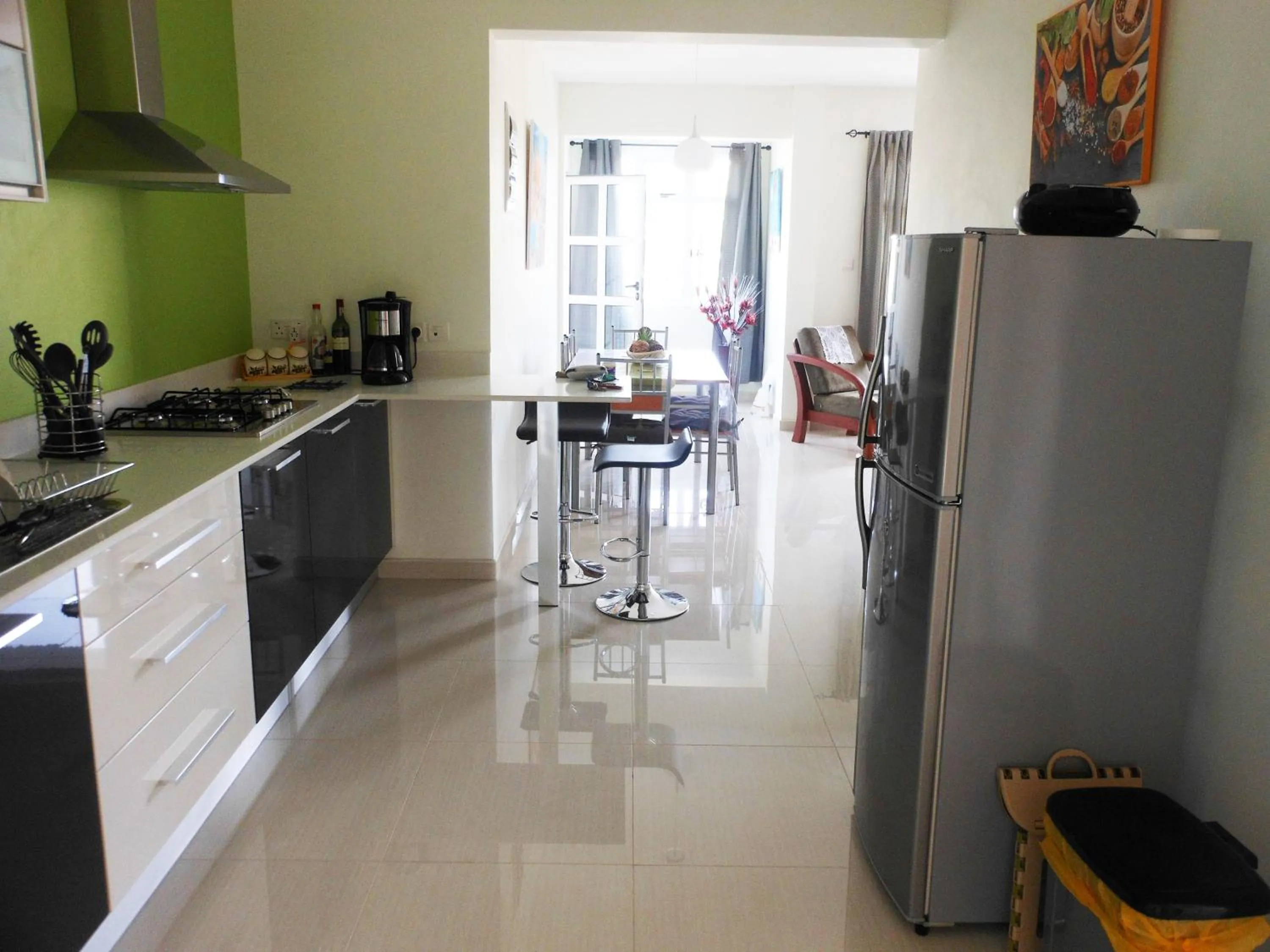 Kitchen or kitchenette in Twins Apartments Flic en Flac Beach