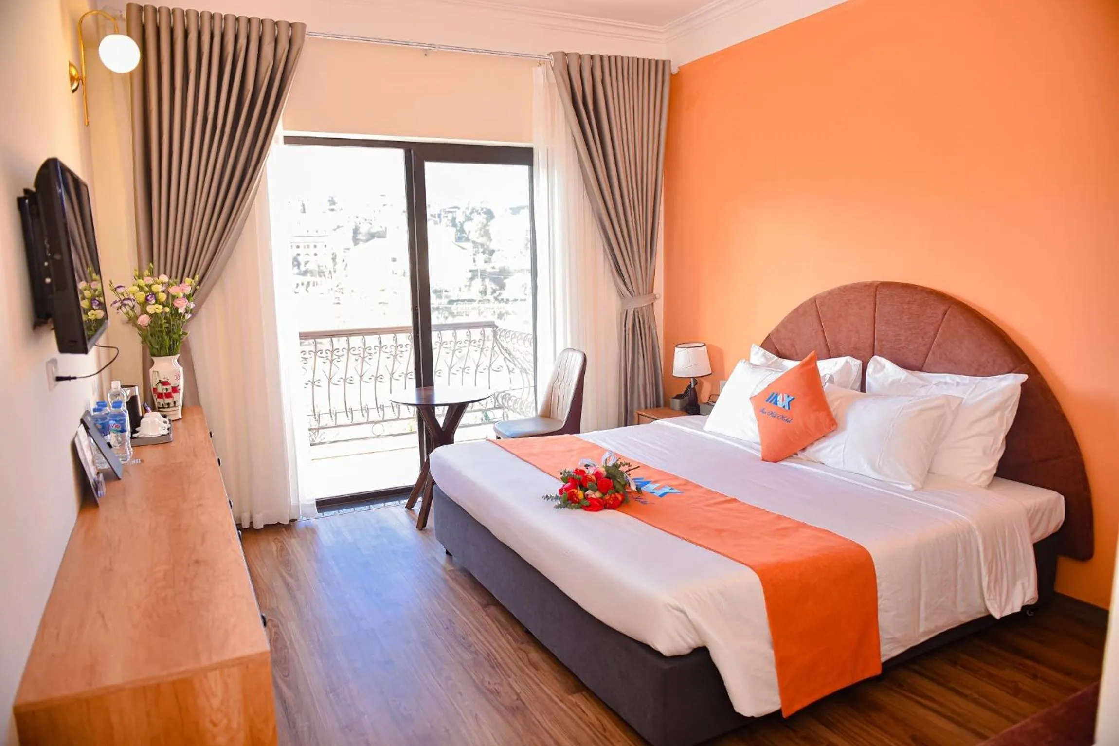 Bed in Sapa Legacy Hotel