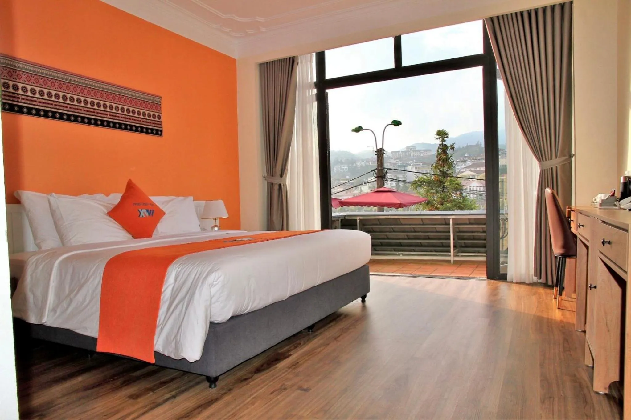 Bed in Sapa Legacy Hotel