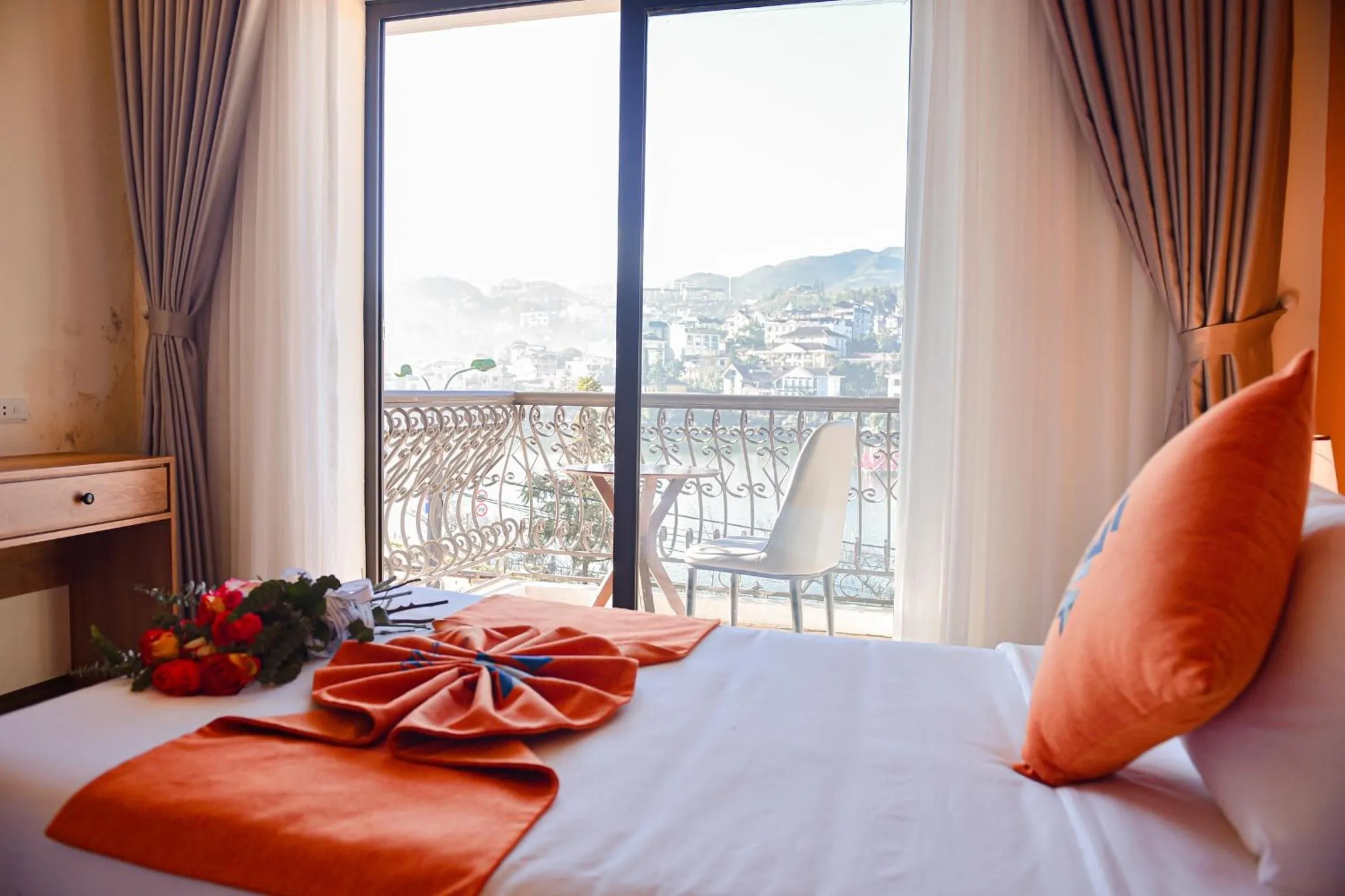 Bed in Sapa Legacy Hotel