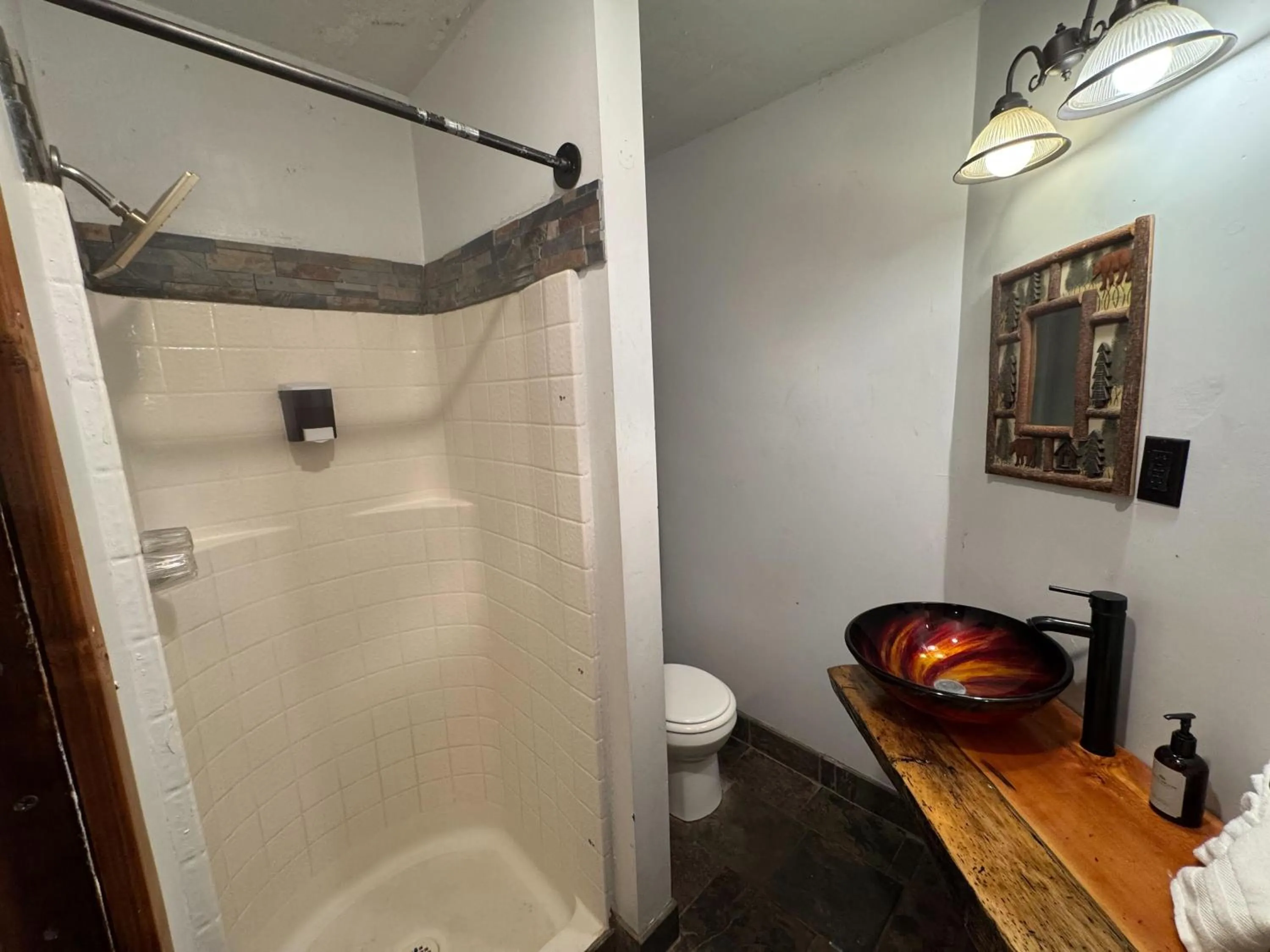 Bathroom in Three Pines Cabins