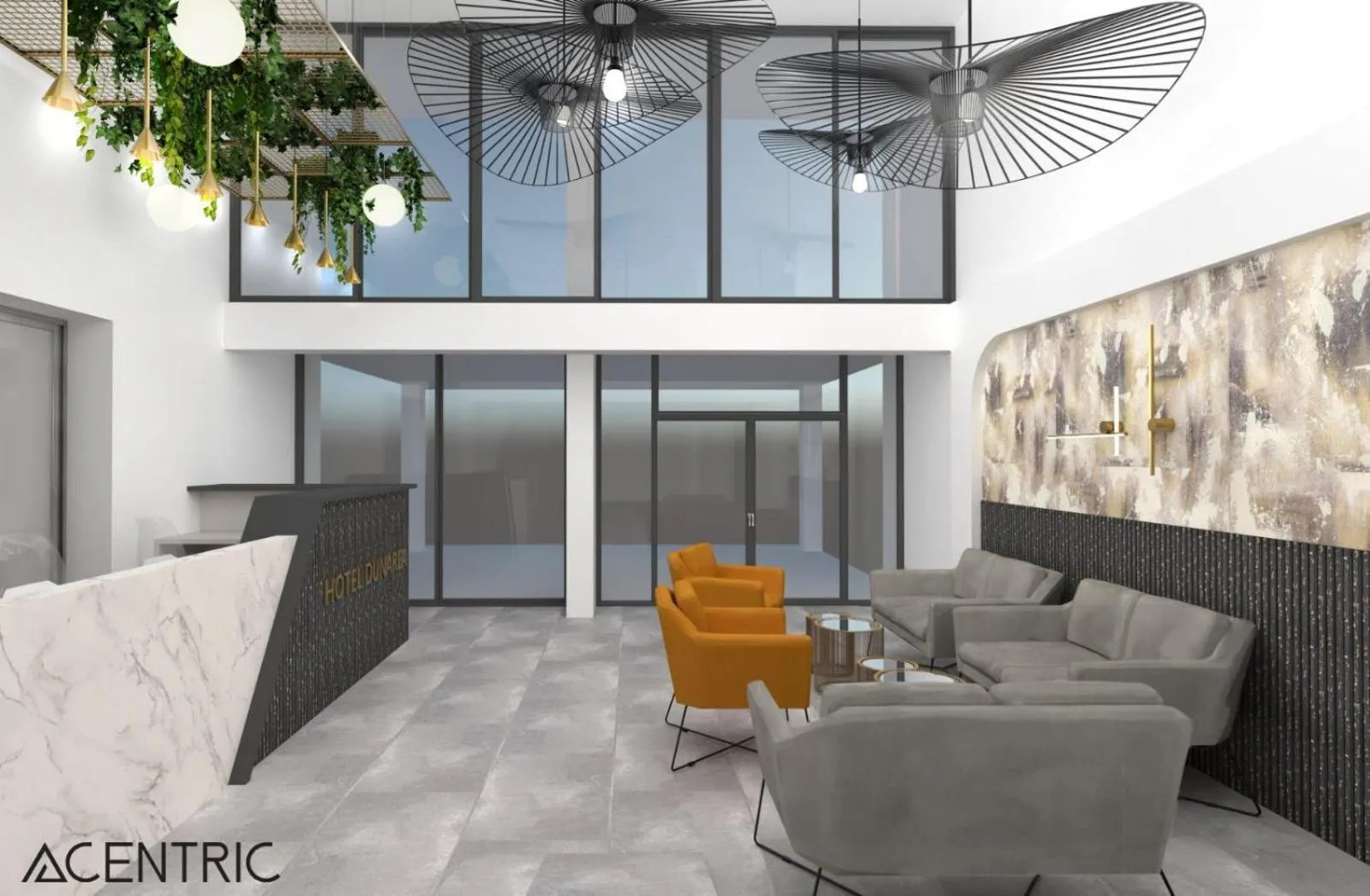 Lobby or reception in HOTEL DUNĂREA