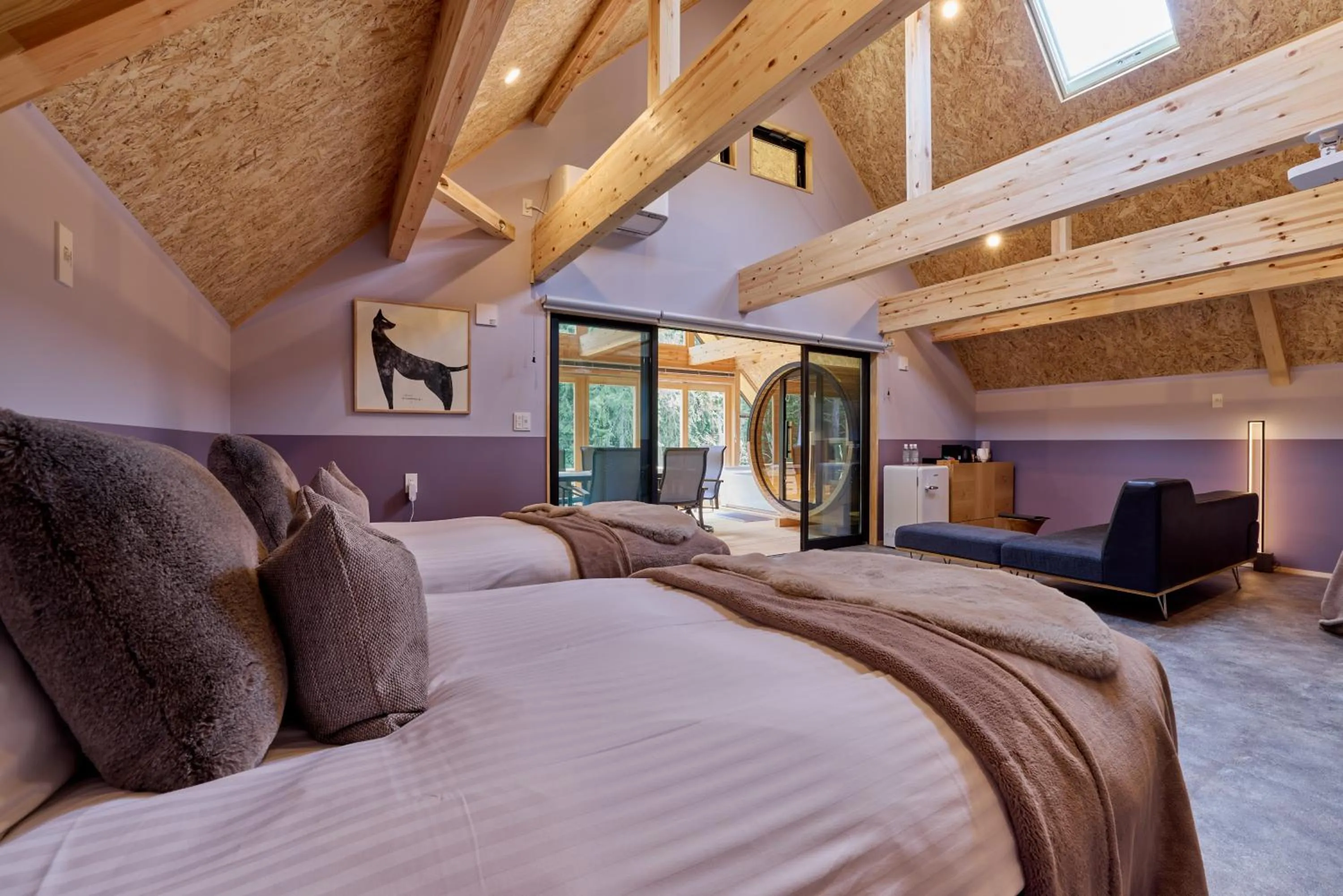 Bed in enico MtFuji Resort&Glamping