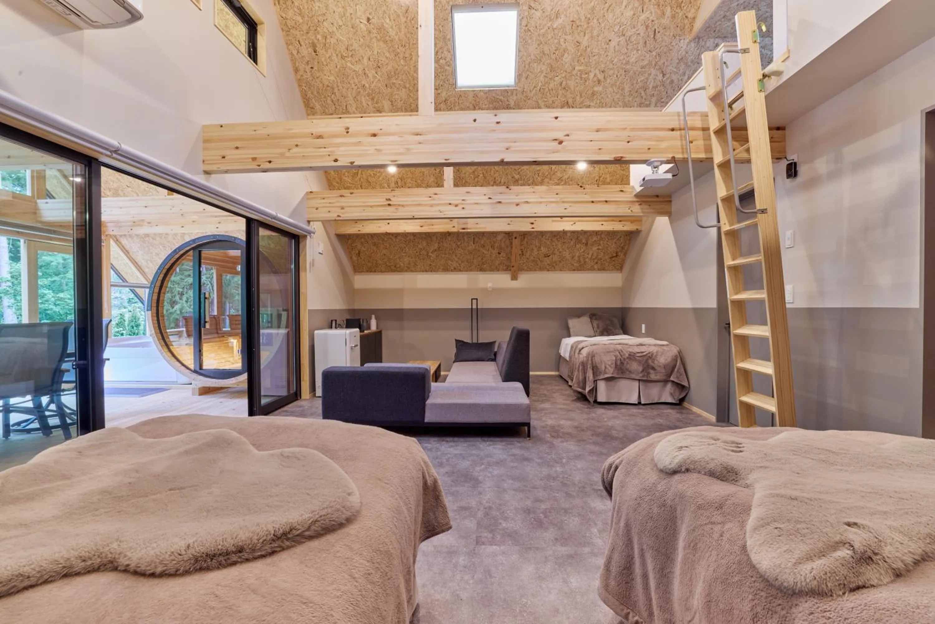 Bed in enico MtFuji Resort&Glamping