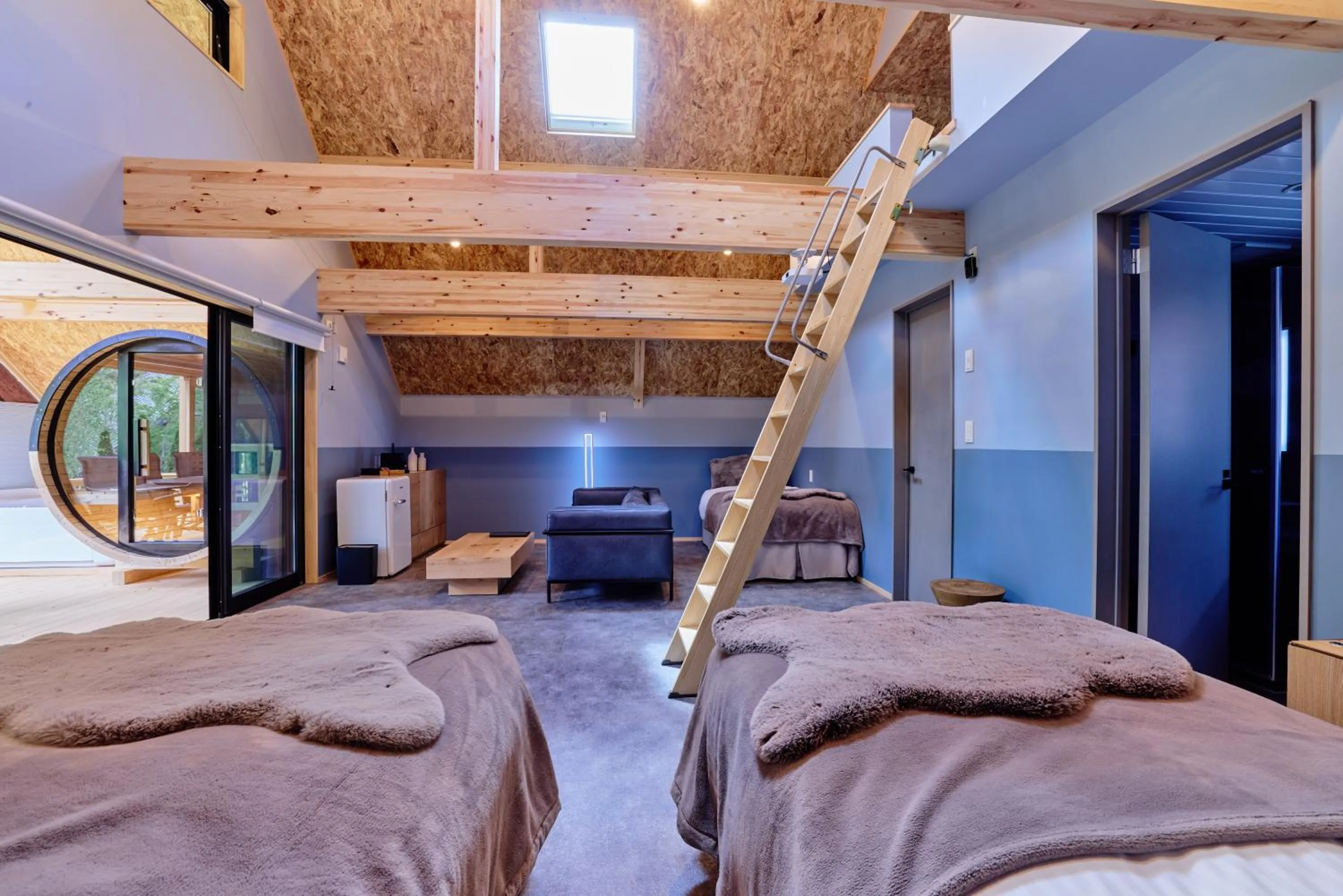 Bed in enico MtFuji Resort&Glamping