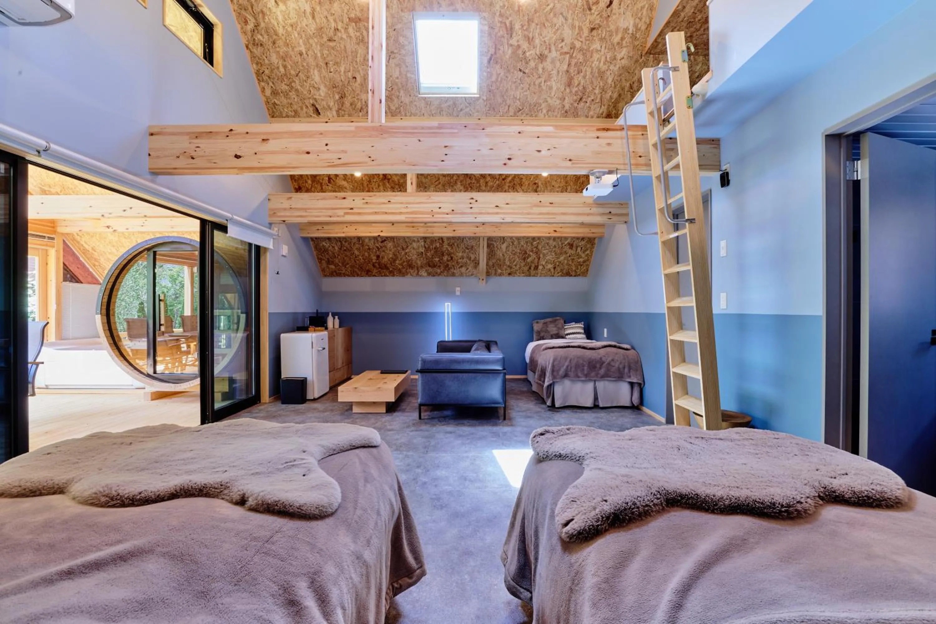 Bed in enico MtFuji Resort&Glamping